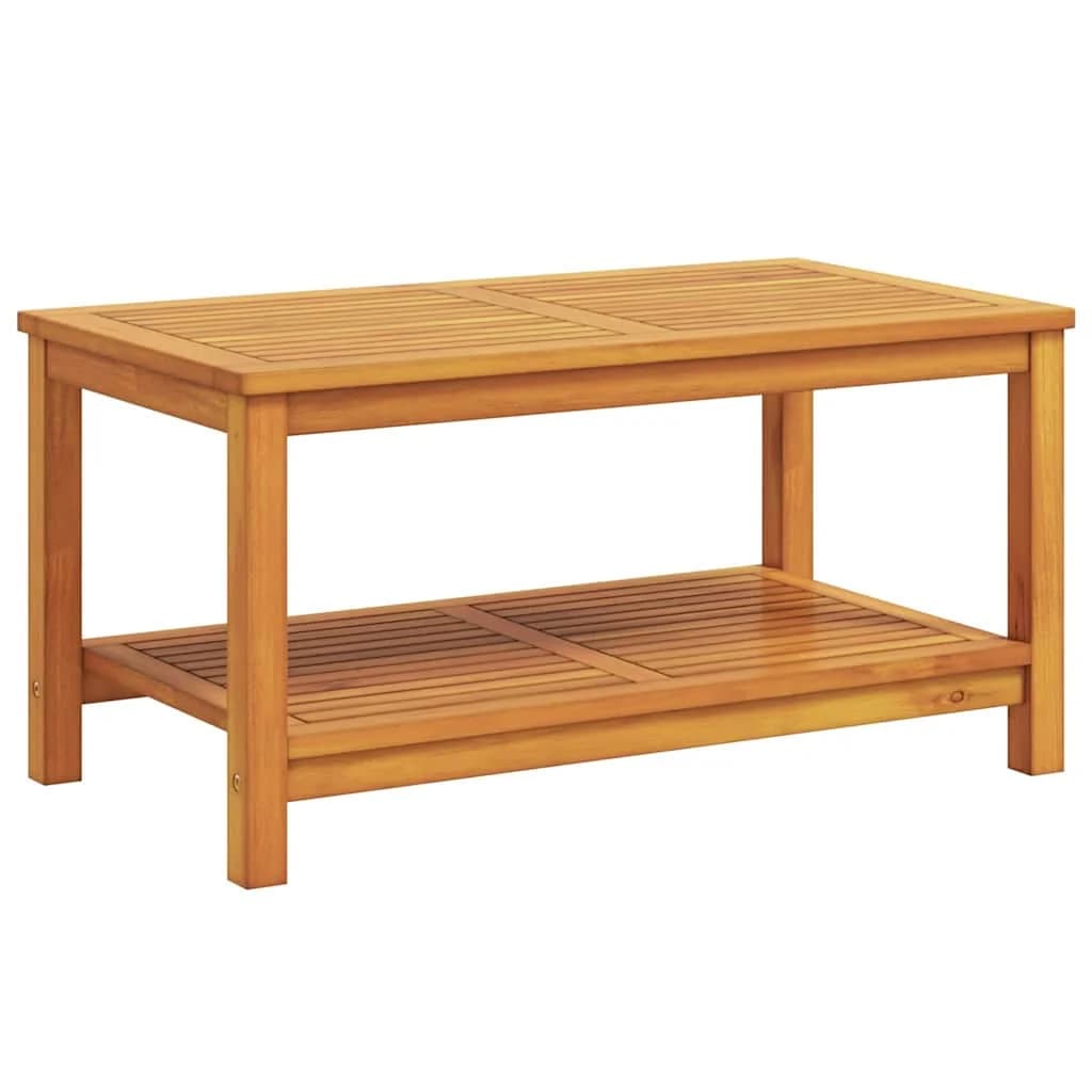 Stranska miza Olje naravno 90 x 50 x 45 cm Masiven les akacije - slika 2
