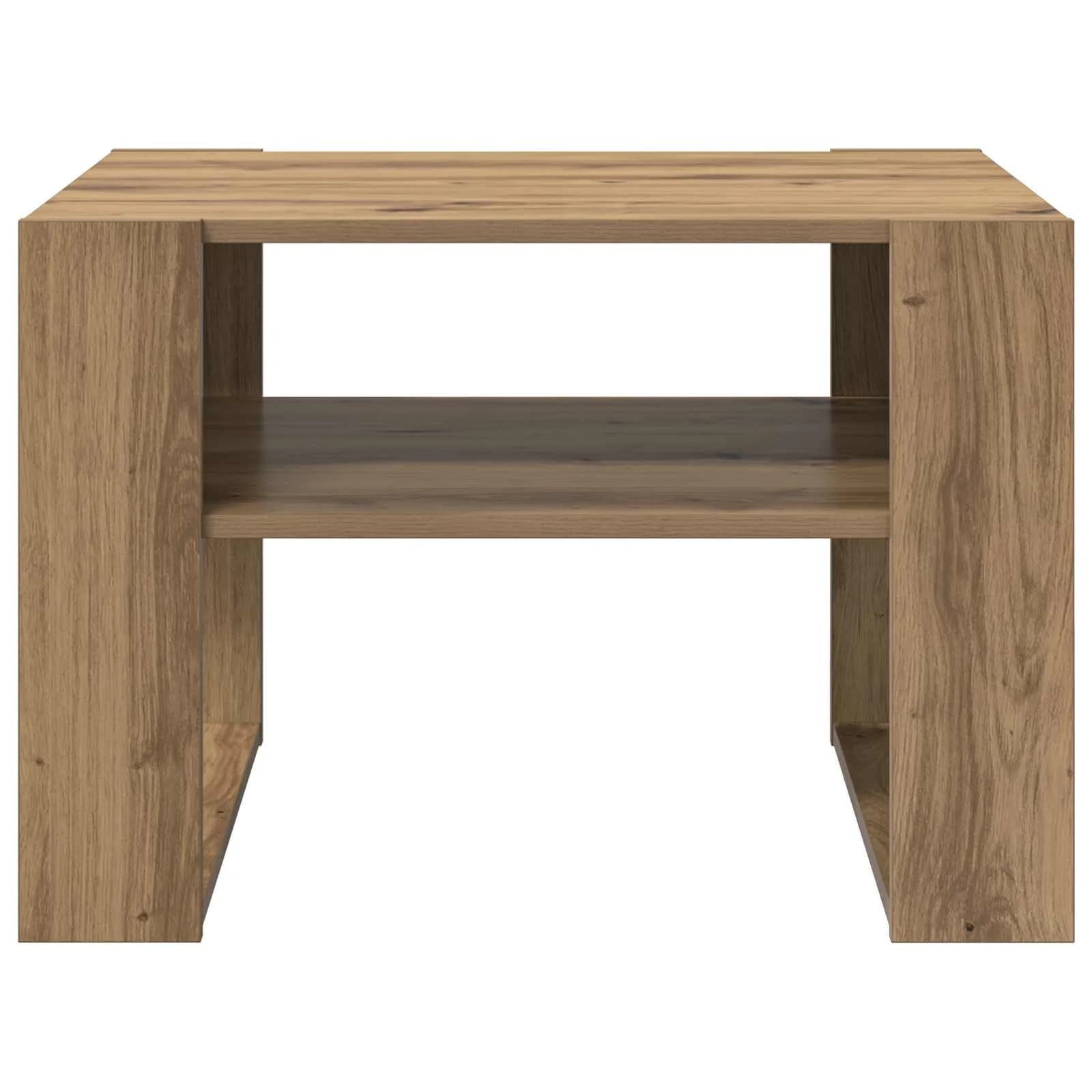 Klubska miza Umetni hrast 66 x 53 x 45 cm Inženirski les - slika 5