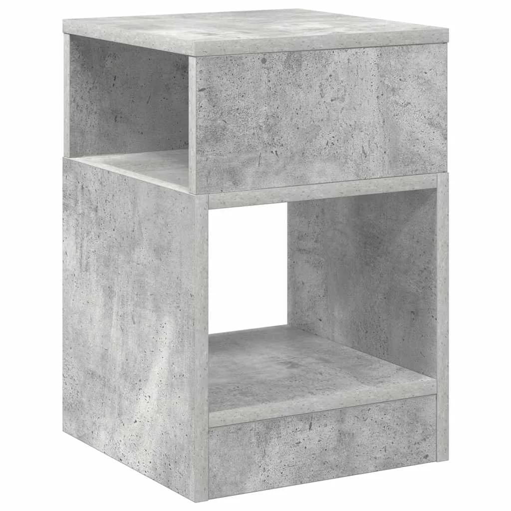 Stranska miza 2 kos Betonsko siva 30,5 x 30 x 45 cm - slika 8