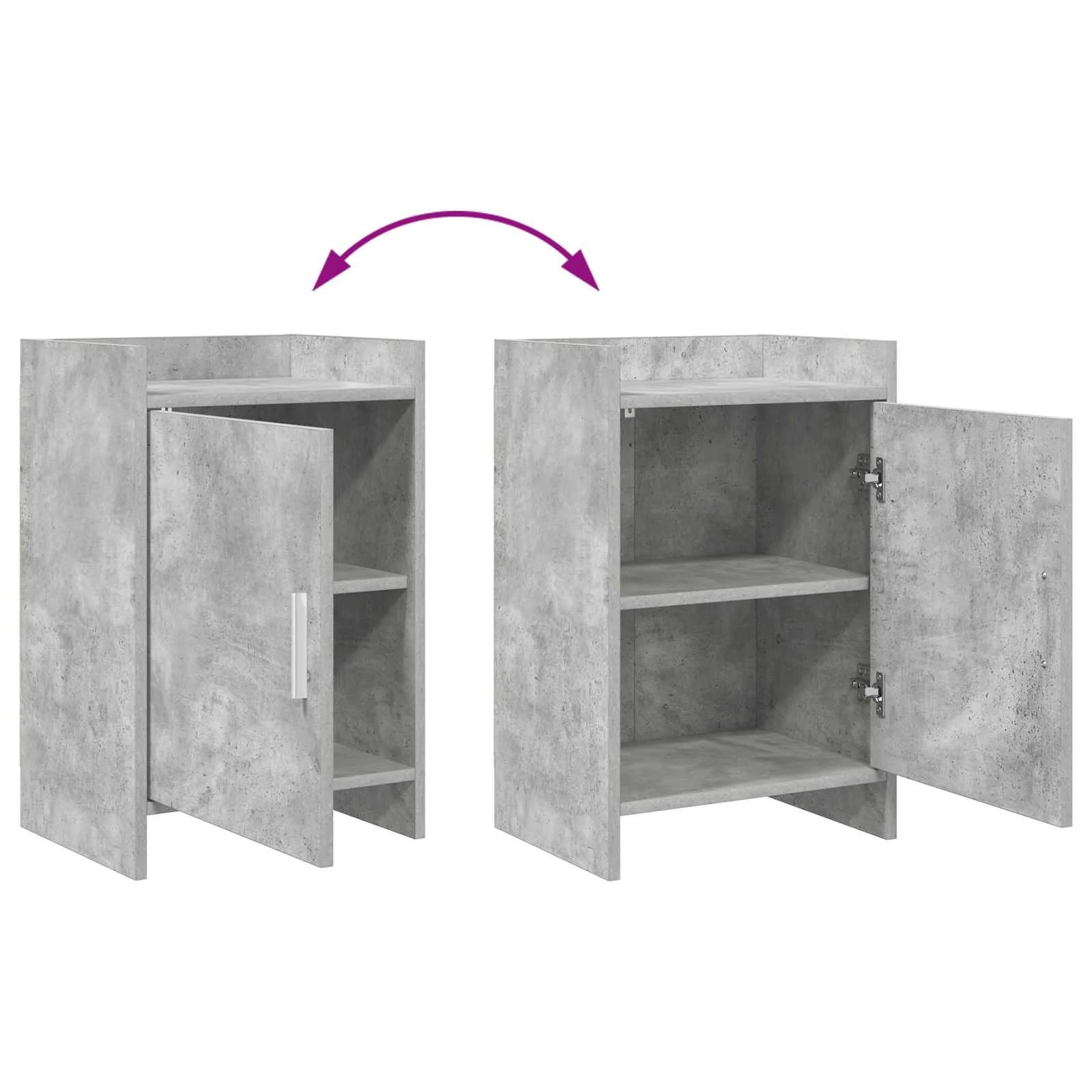 Posteljne mize 2 kos Betonsko siva 40 x 30 x 60 cm - slika 7