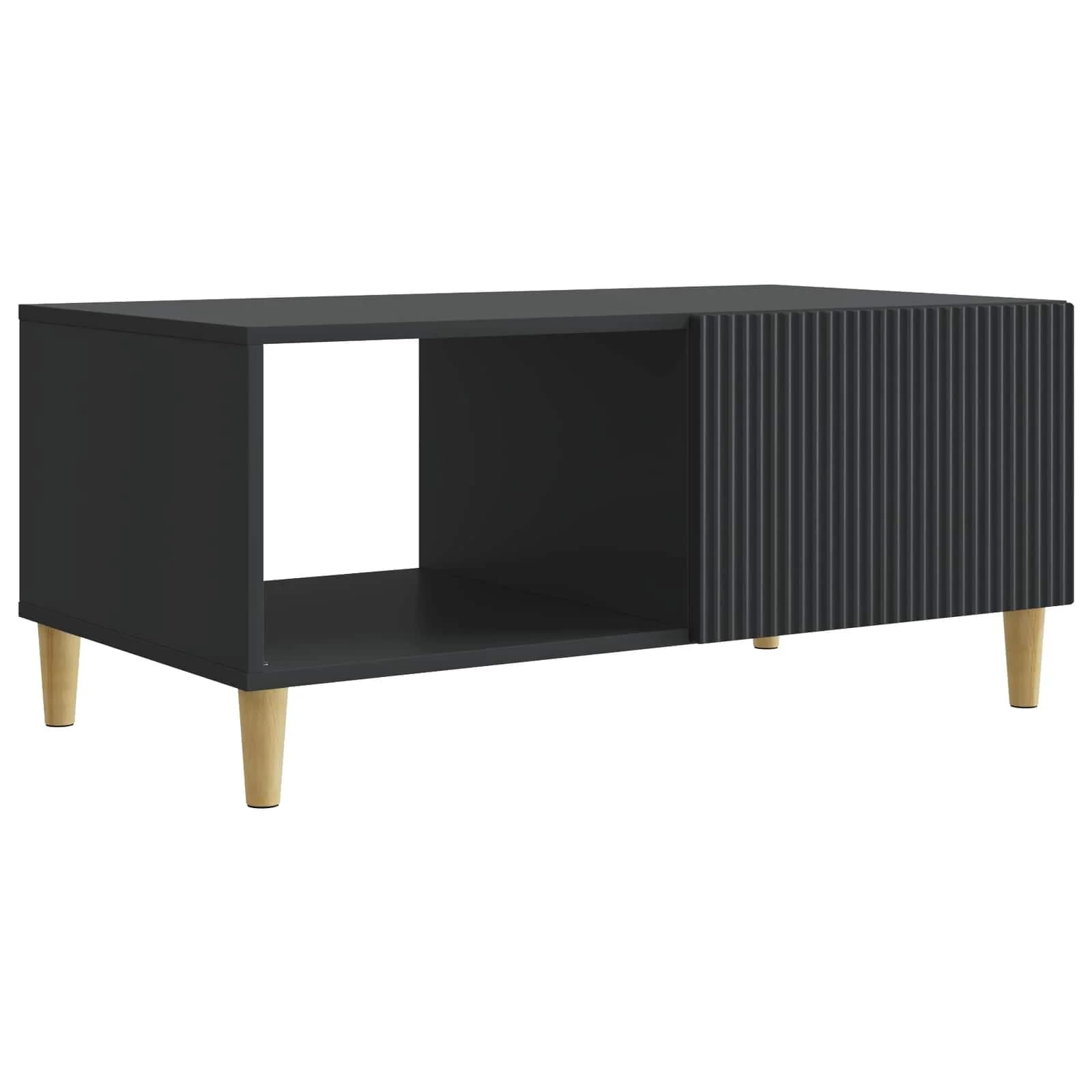 Klubska miza Črna 90 x 50 x 40 cm Inženirski les - slika 2