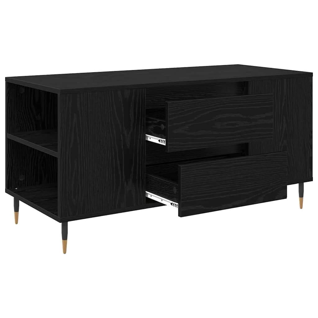 Klubska miza Črna Orehovina 102 x 44,5 x 50 cm Inženirski les - slika 5