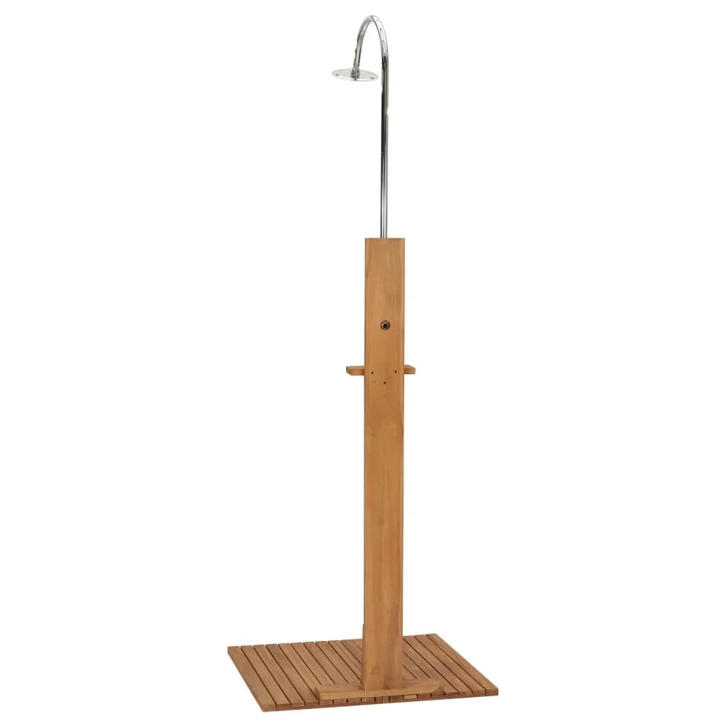 Vrtni tuš 75x75x210 cm trdna tikovina - slika 7