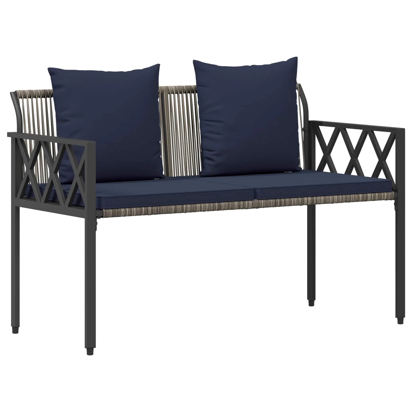 Zunanje klopi 2 -Seater 116 x 56 x 75 cm poli ratan - slika 2