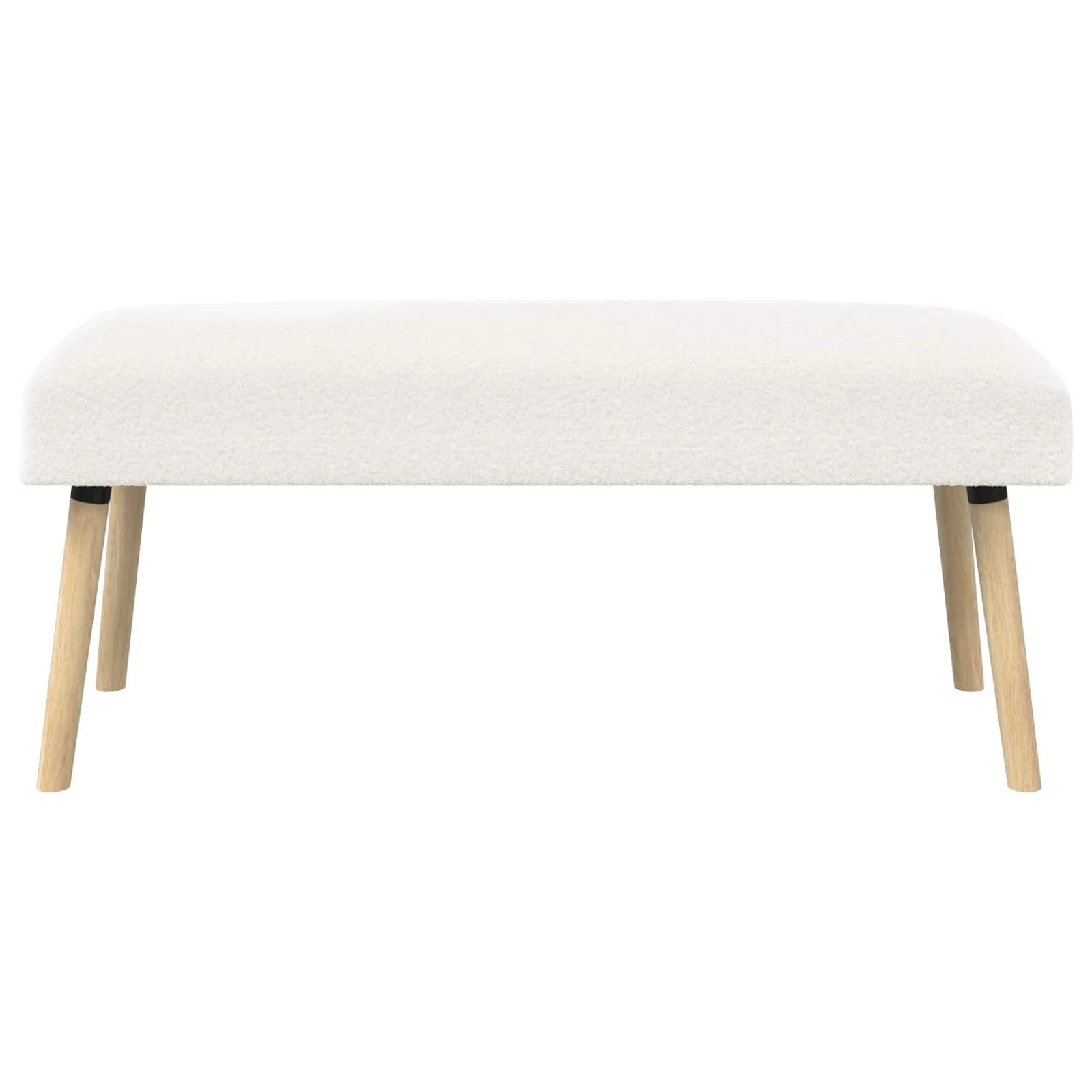 klop Enobarvno Krem 110 x 40 x 46 cm Bouclé - slika 5