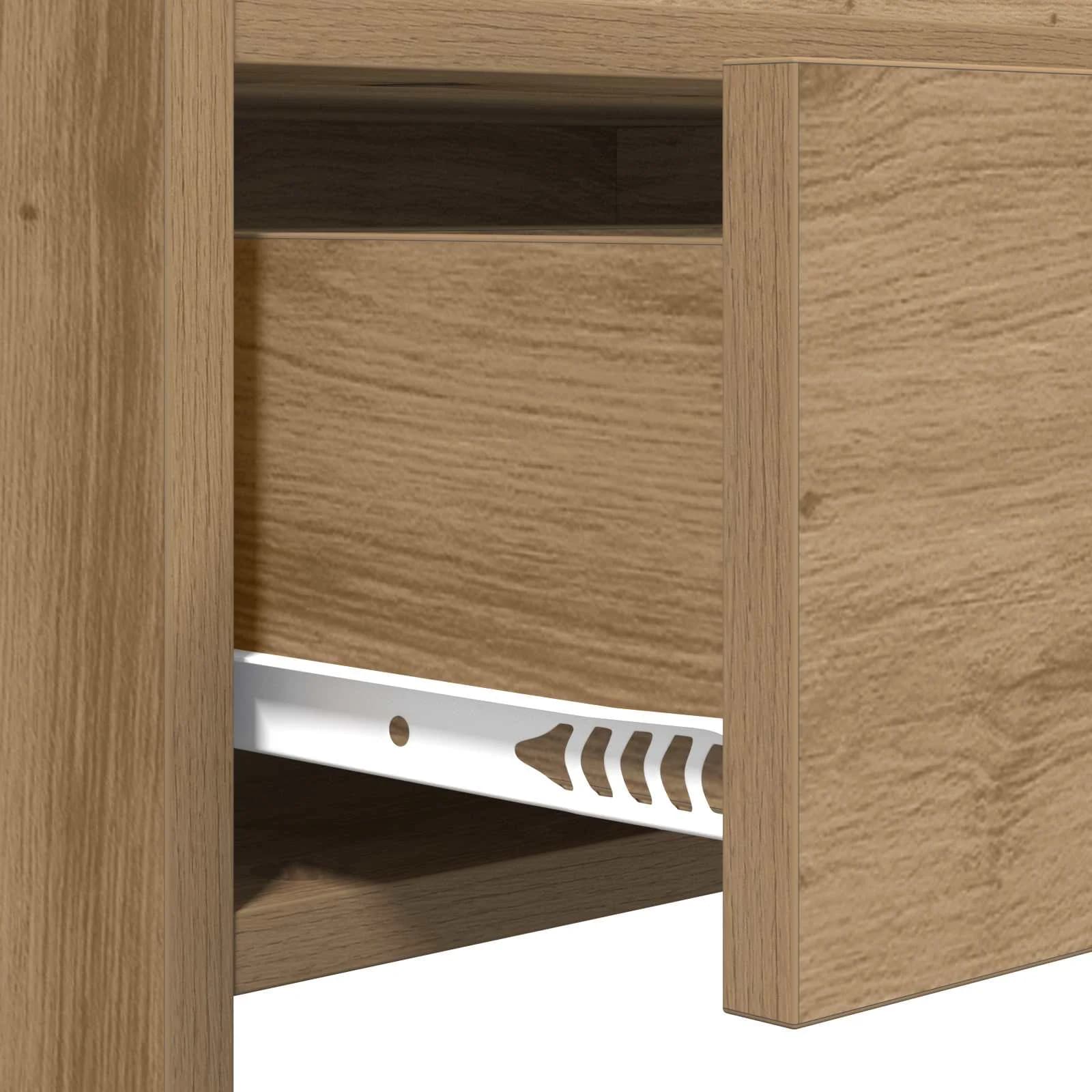 Konzolna miza Artisan hrast 90 x 35 x 80 cm Inženirski les - slika 8