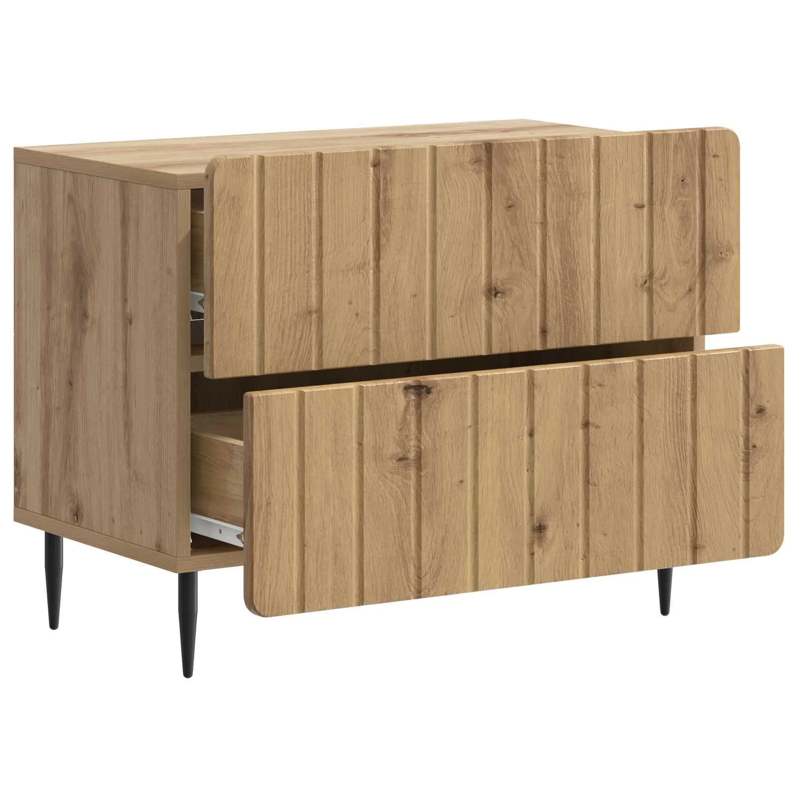 Nočna omarica Artisan hrast 62 x 34,5 x 49,5 cm Inženirski les - slika 4