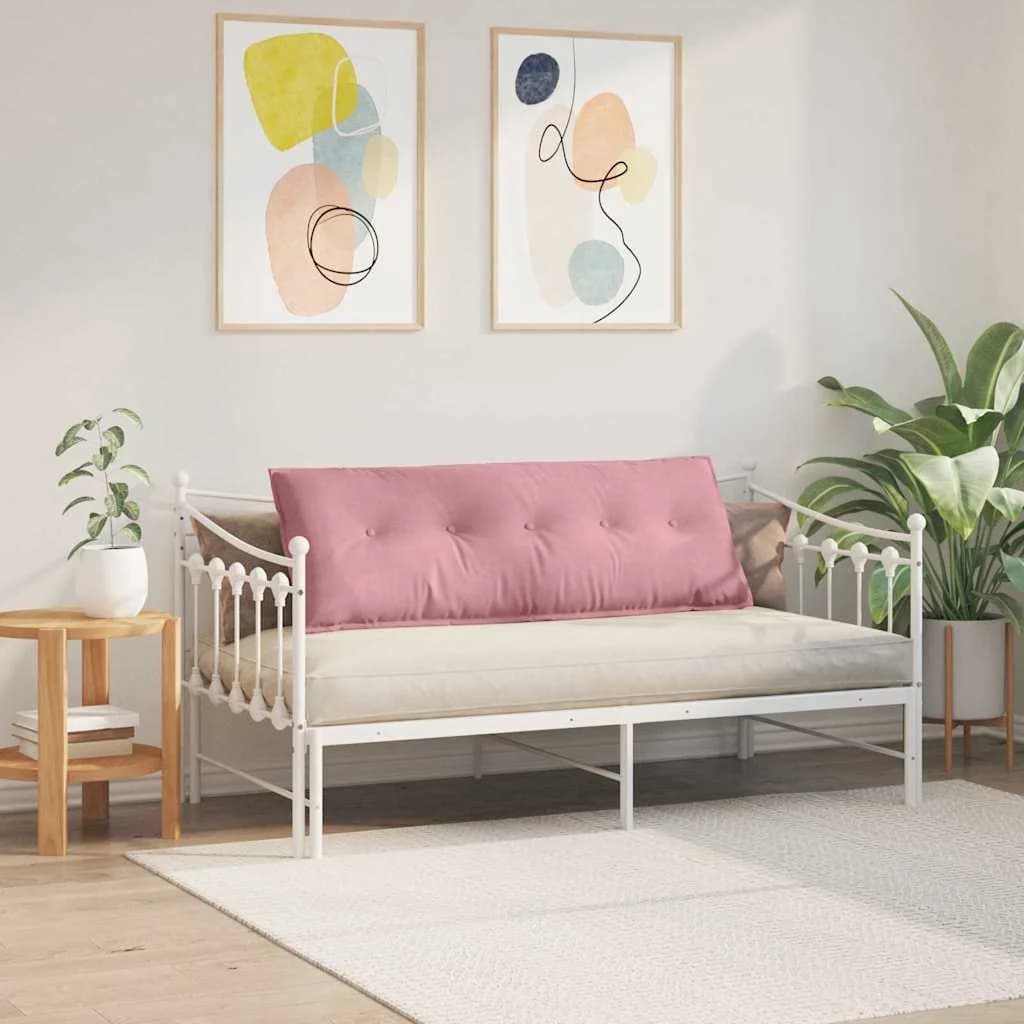Poglavni vzglavnik Roza 140 x 50 cm Žametna tkanina - slika 4