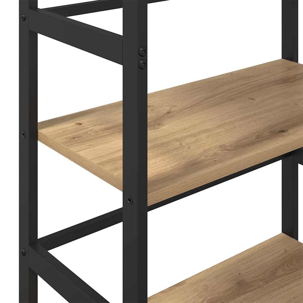 Knjižna polica 2 nivojev 60 x 29,5 x 81 cm Inženirski les - slika 8