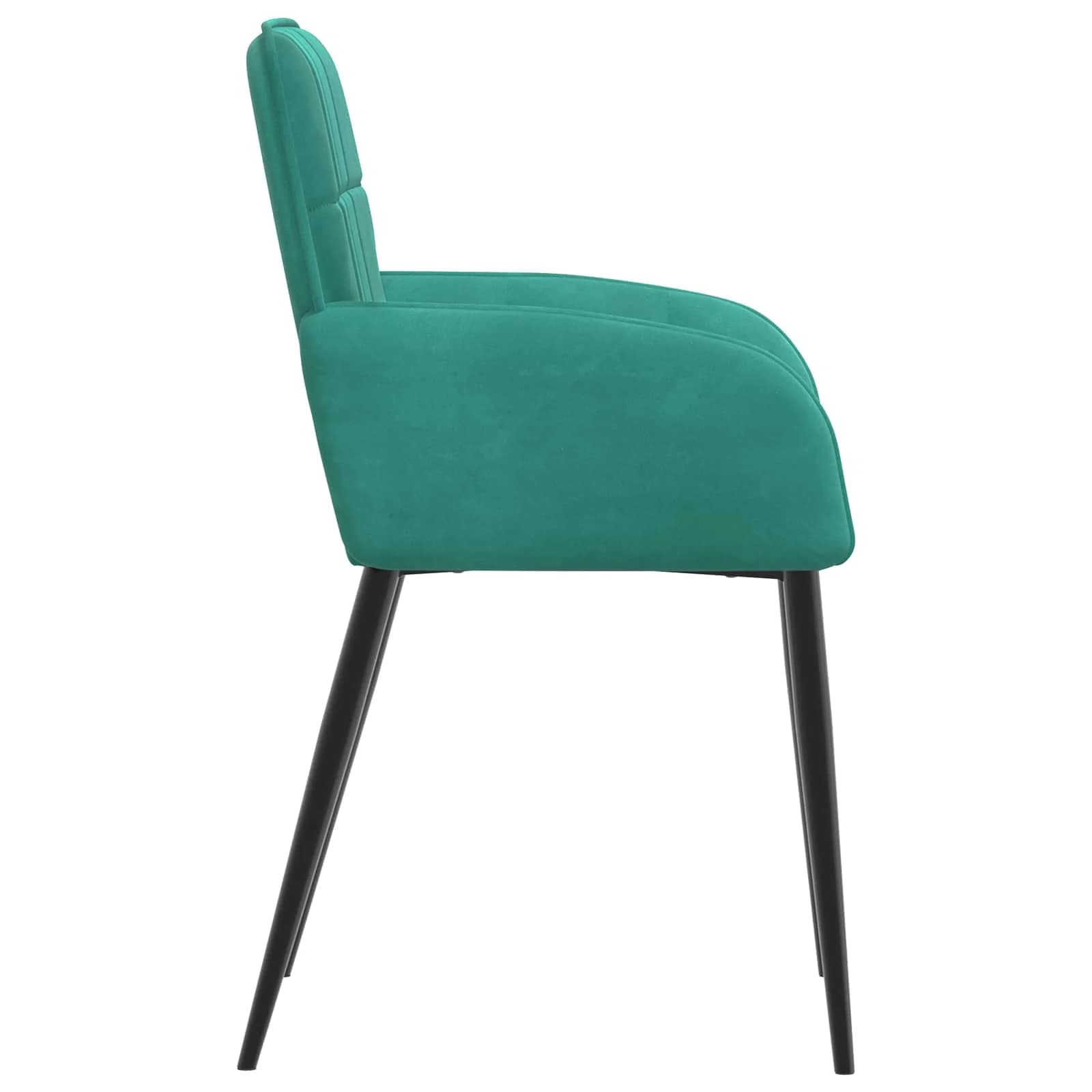 Jedilni stoli 4 kos Žamet Turkizna 57 x 50 x 85 cm - slika 4