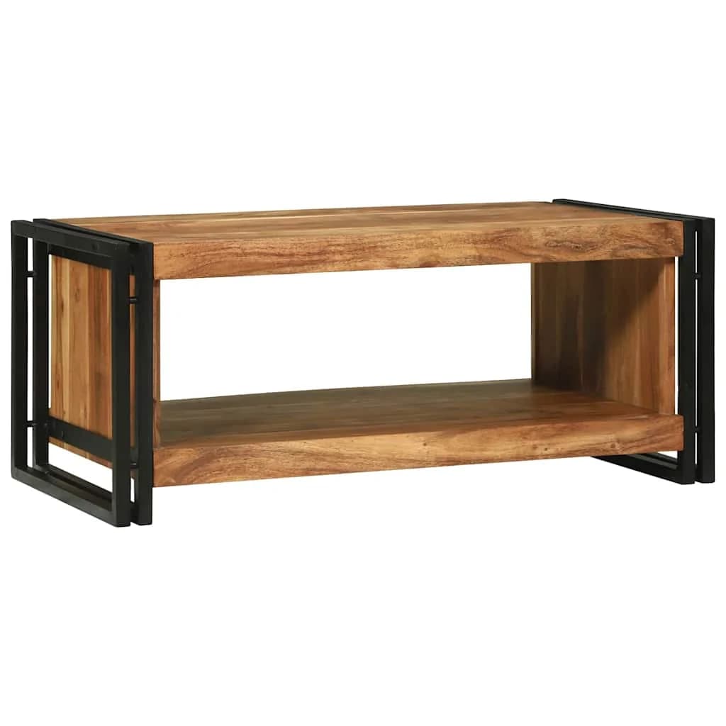Klubska miza Rjava 90 x 50 x 38 cm Masiven les akacije