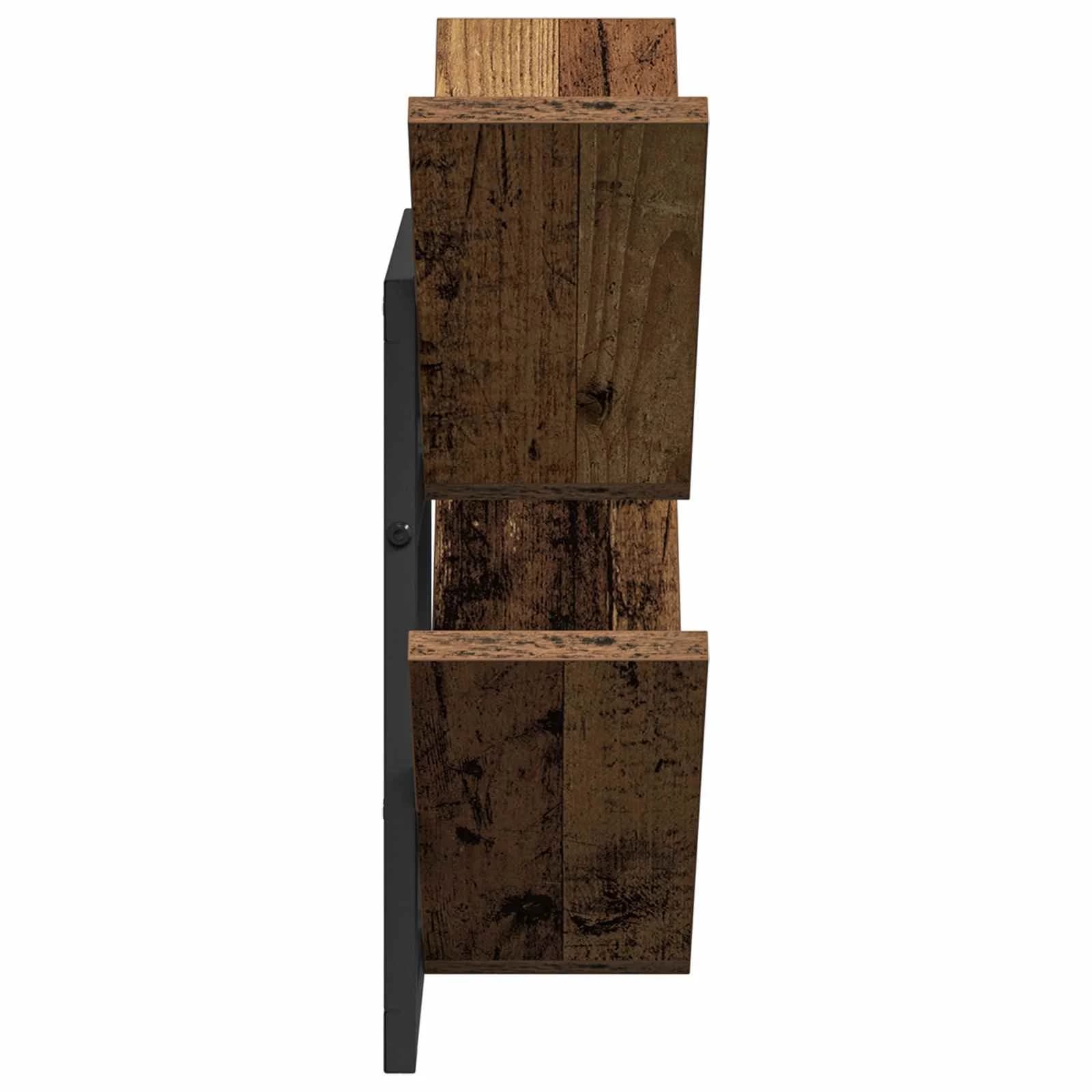PrFloating Shelf 2 kos Star les 43 x 15 x 47 cm Inženirski les - slika 5