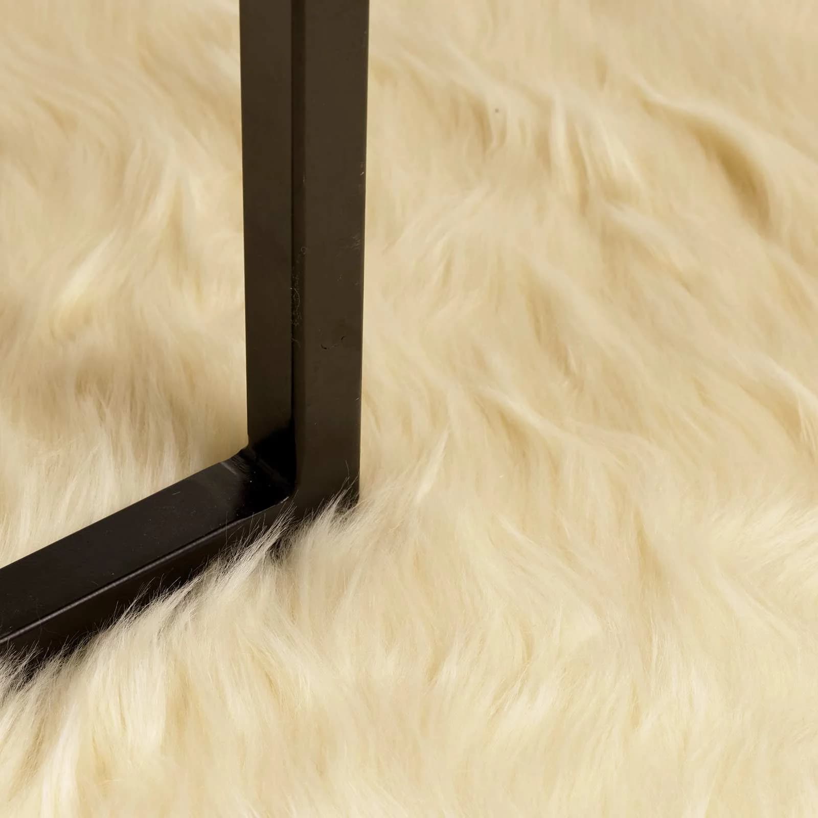 Preproga iz umetnega ovčjega krzna TAFALLA Krem 200 x 200 cm - slika 6