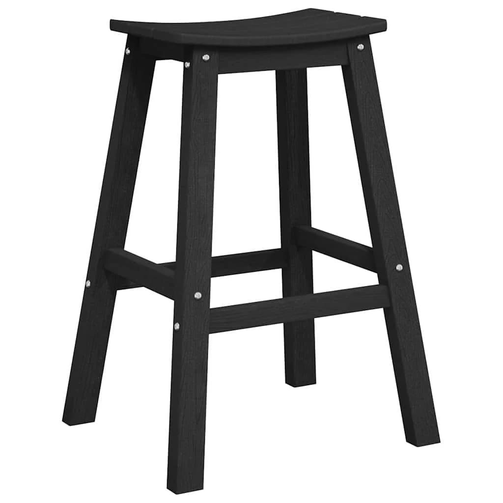Barski stol 2 kos Črna 52 x 43 x 73,5 cm HDPE - slika 4