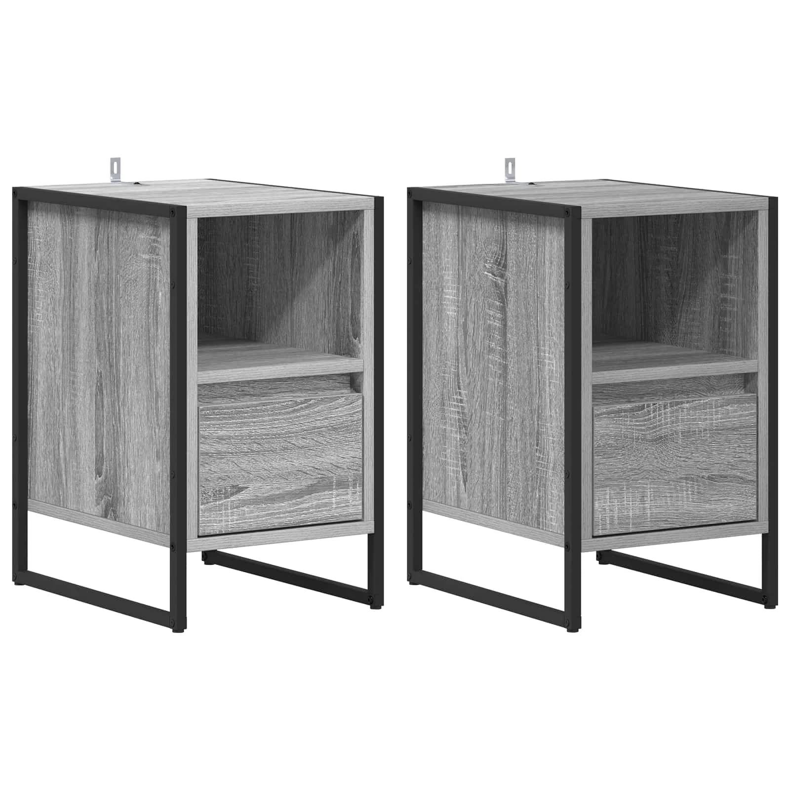 Nočna omarica 2 kos Siva Sonoma 39,5 x 30 x 50 cm - slika 2