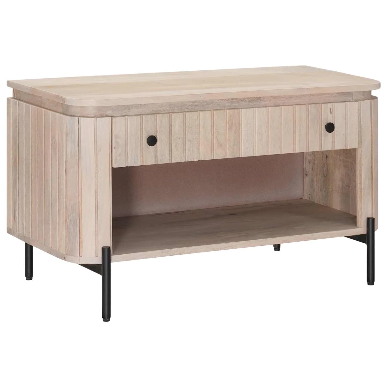 Klop za čevlje 85 x 37 x 48 cm Masivno mangovo les in vezan les - slika 4