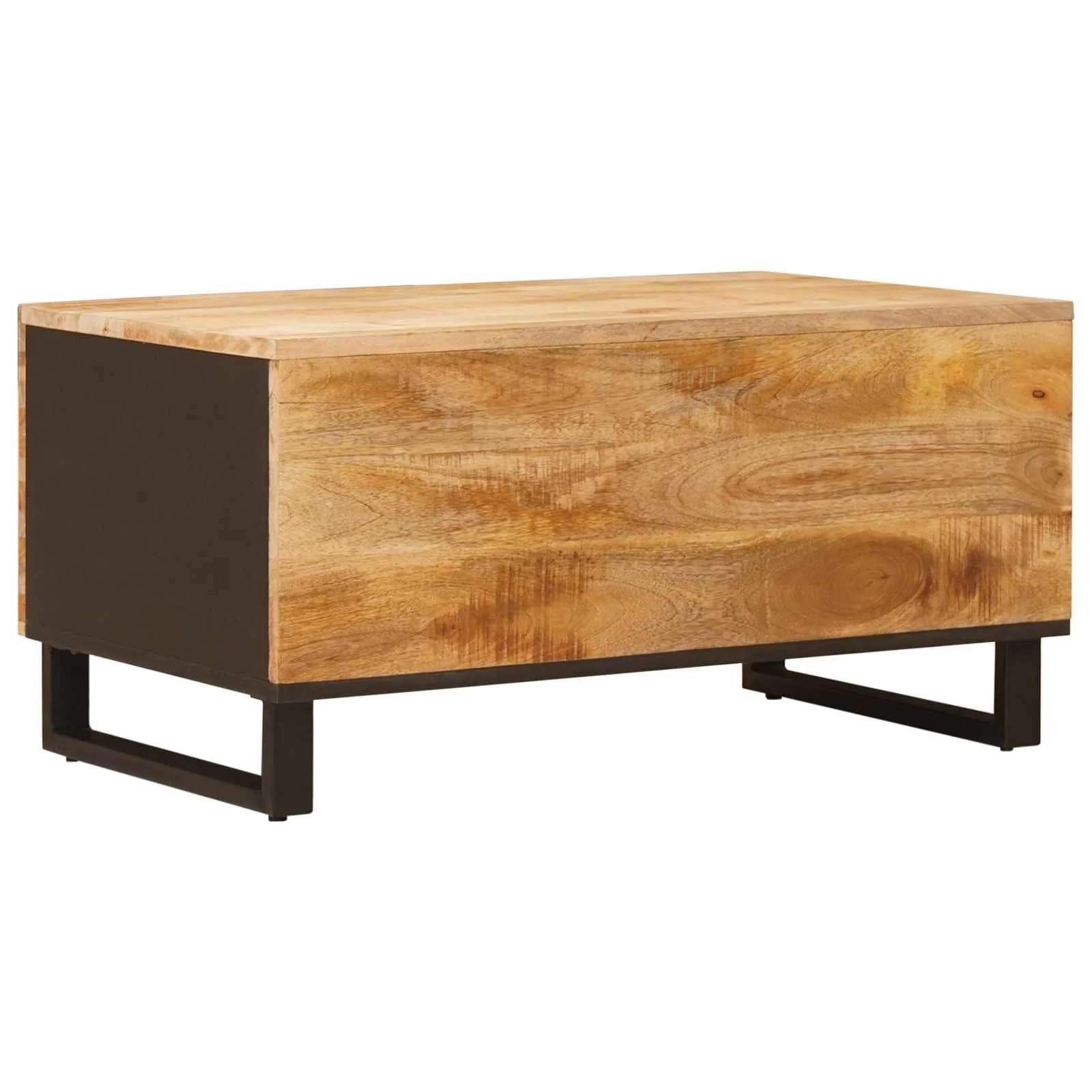 Klubska miza Rjava 80 x 50 x 40 cm Masiven les manga - slika 5