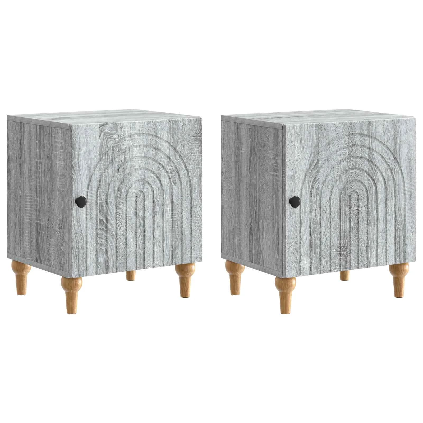 Nočna omarica 2 kos Siva Sonoma 43 x 34,5 x 50 cm - slika 2