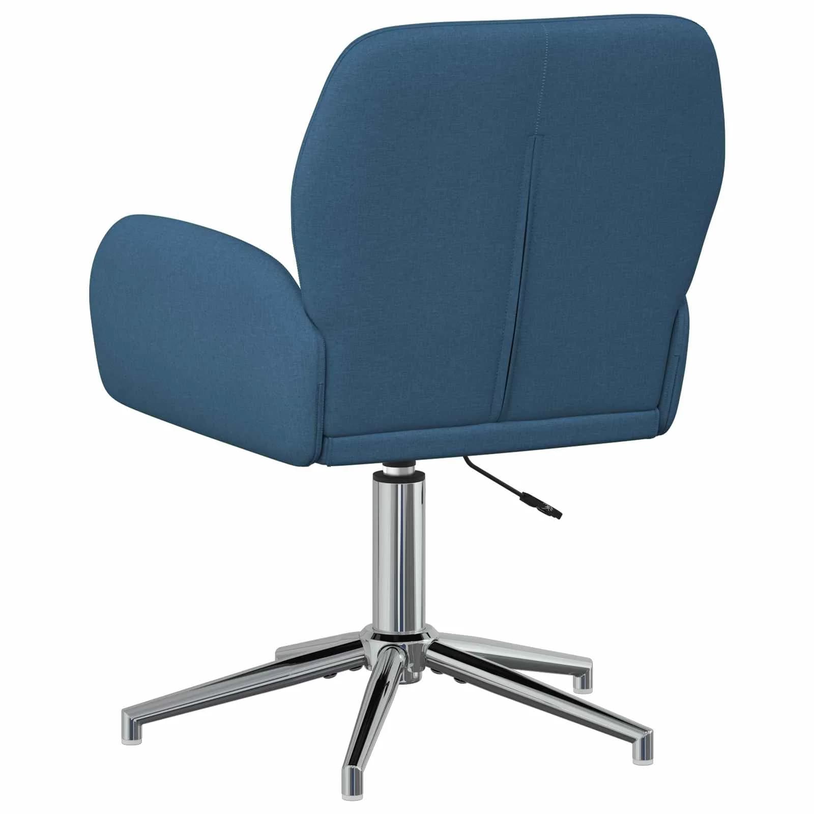 Vrteči pisarniški stoli 2 kos 54 x 58 x 90 cm Modra Blago - slika 5
