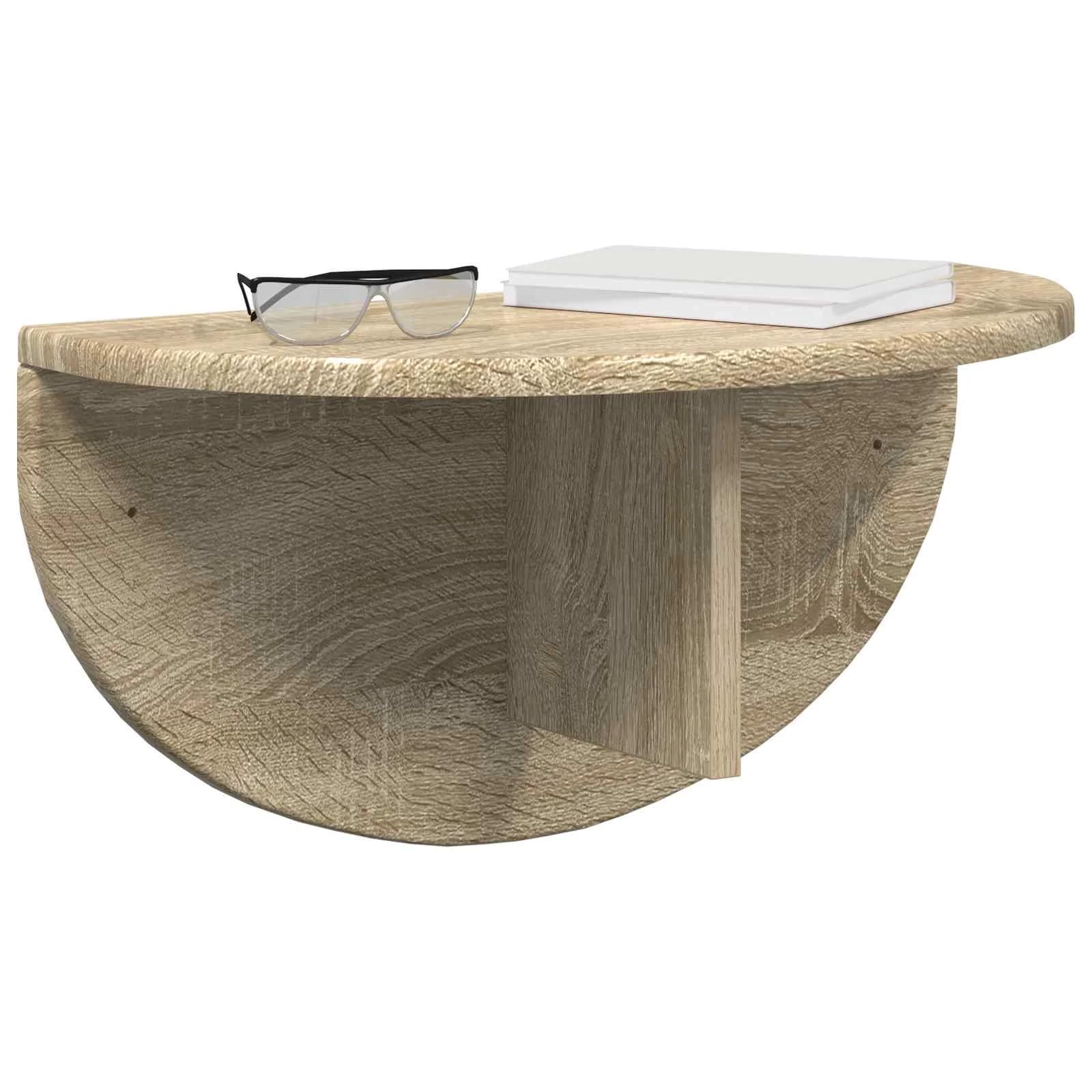 Stenska polica Montaža za steno Sonoma hrast 48 x 24 x 24 cm - slika 3