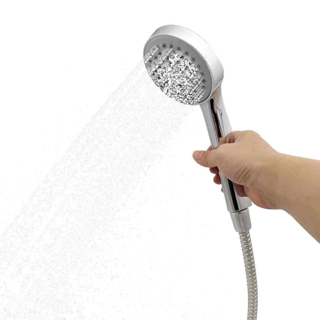 Zunanja sončna prha Črna 217 cm PVC in aluminij - slika 10