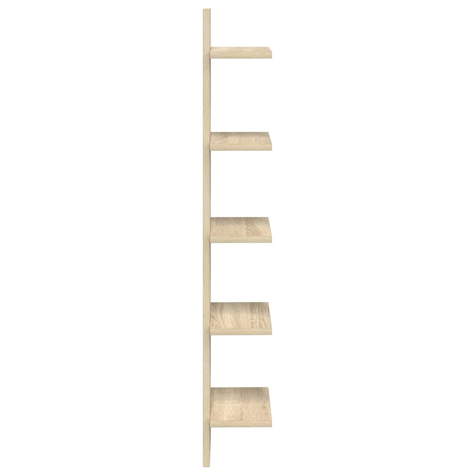 Stenska polica 2 kos Sonoma hrast 22 x 15 x 100 cm - slika 5