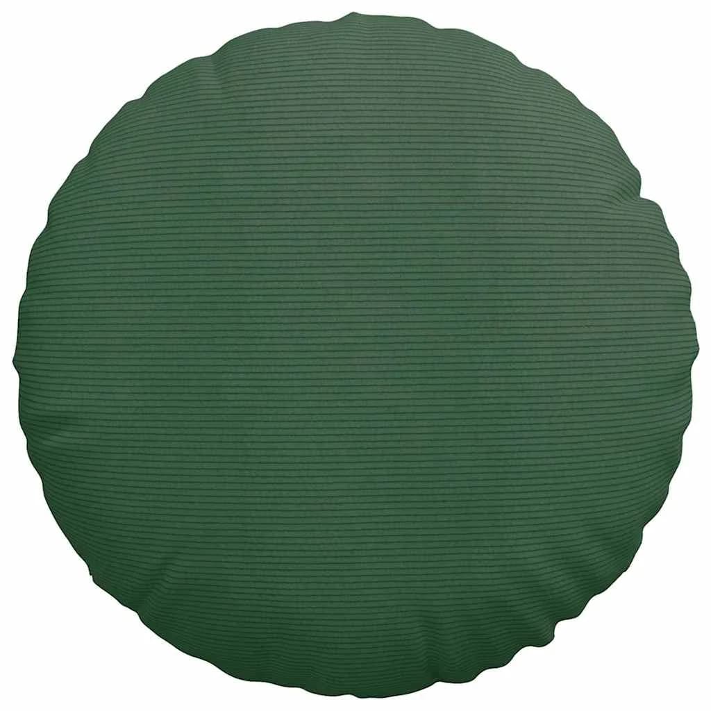Sedežne blazine 2 kos Žametna tkanina Temno zelena Ø 80 cm - slika 6