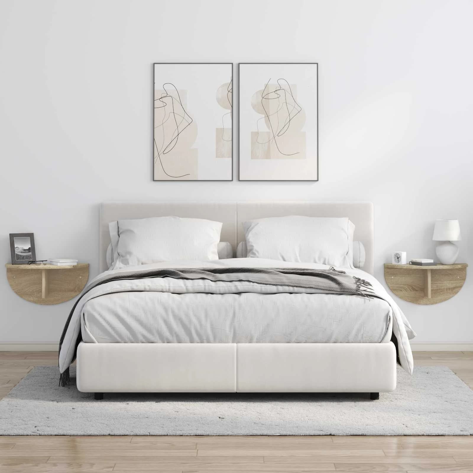 Stenska polica Montaža za steno Sonoma hrast 48 x 24 x 24 cm - slika 4