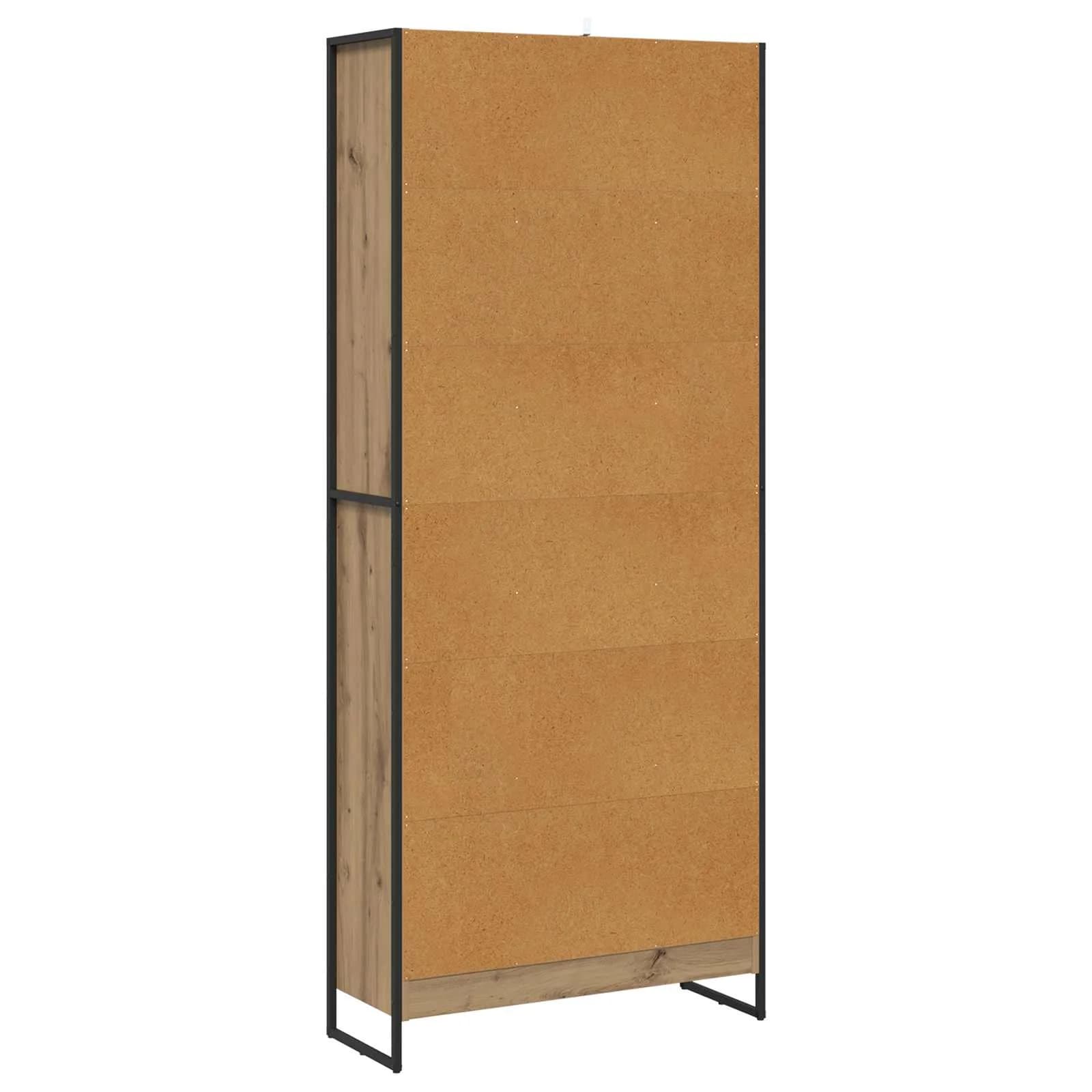 Knjigovni omar 80 x 30 x 189,5 cm Inženirski les Oreh - slika 7