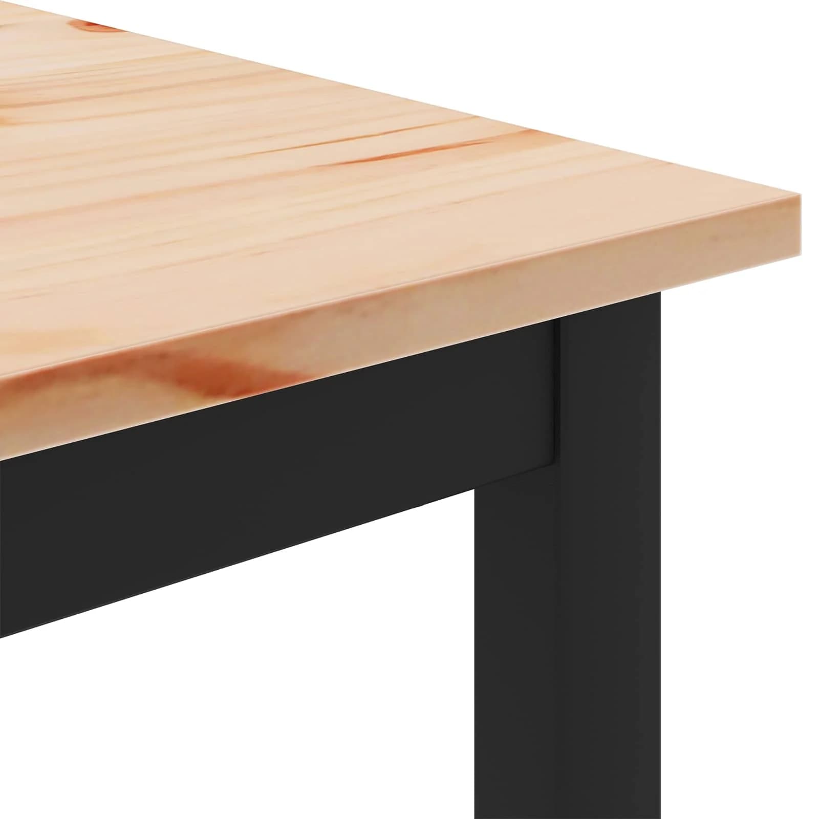 Klubska miza Naravna 80 x 80 x 45 cm Masivno borovo les - slika 7