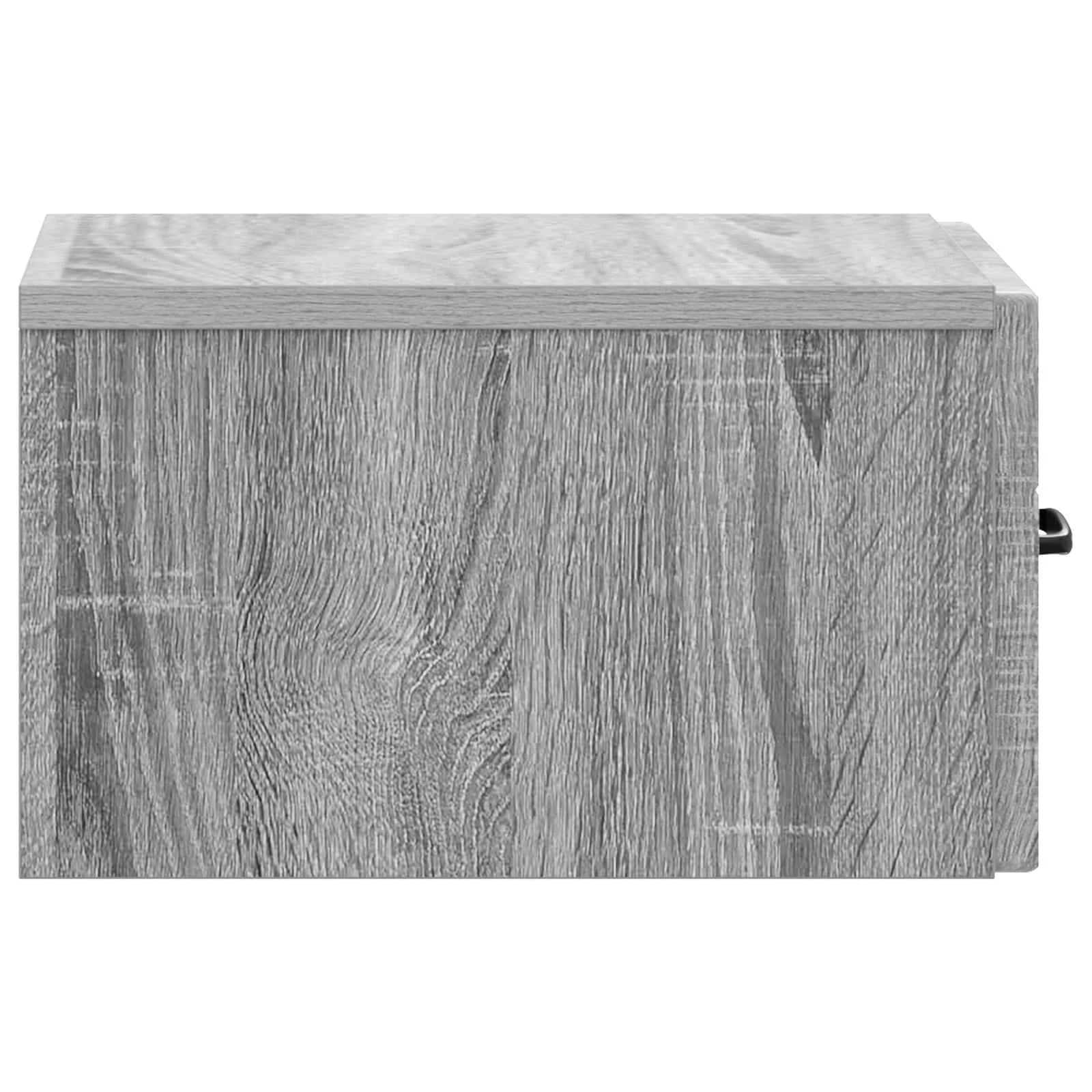 Stenski nočni omarici 2 kos Siva Sonoma 34,5 x 33 x 20 cm - slika 8