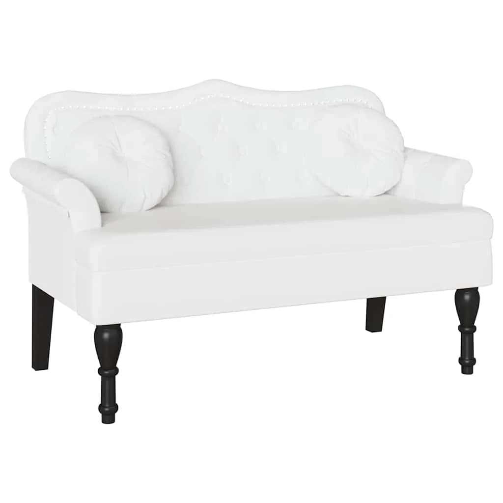 Chesterfield klop Bela 120,5 x 65 x 75 cm Umjetno usnje - slika 2