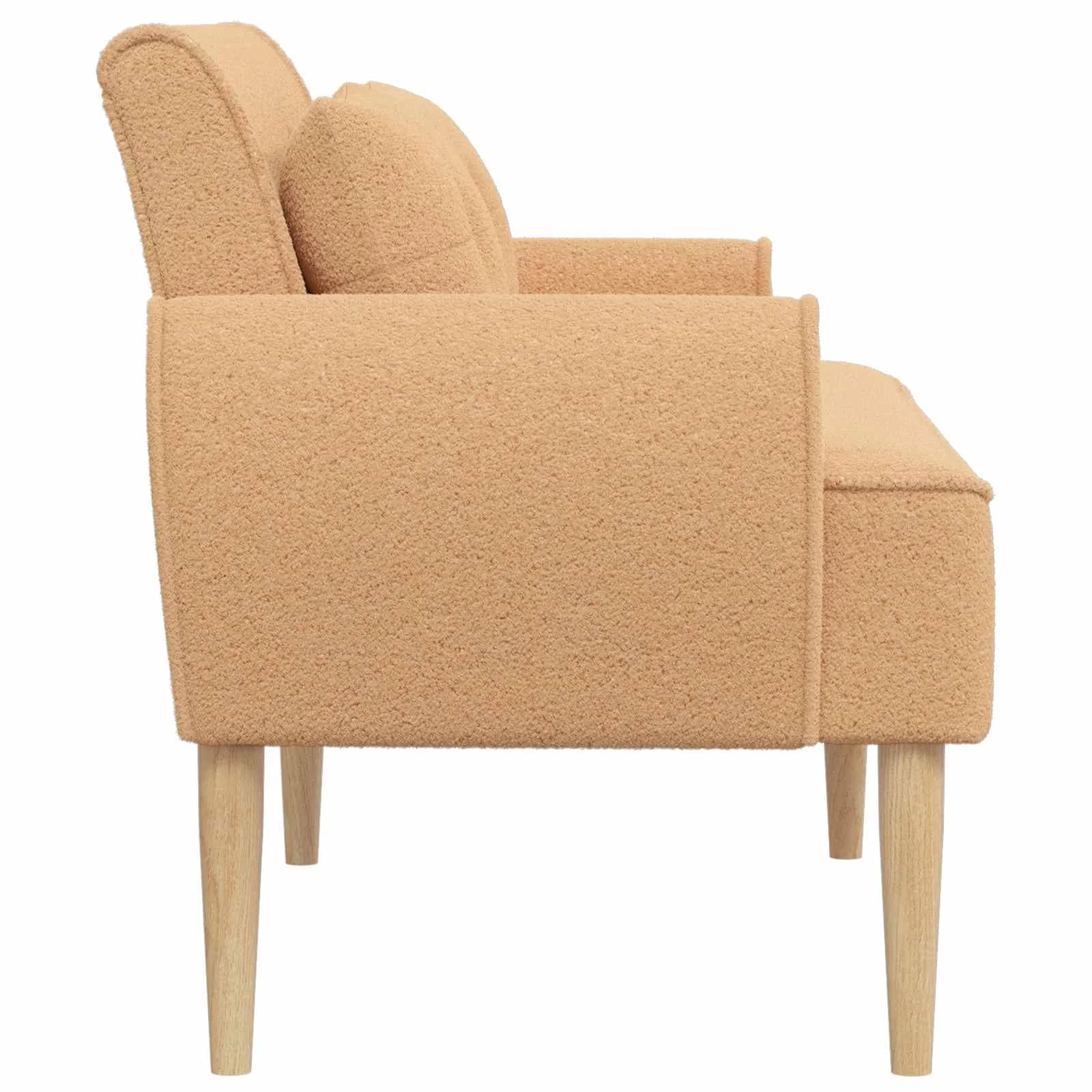 Dvojnica s gumbi Bež 117 x 67 x 77 cm Bouclé - slika 4