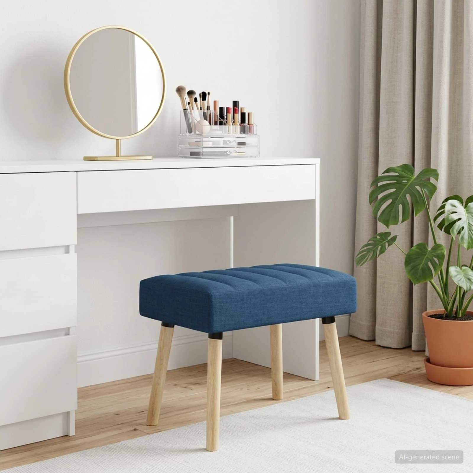 Bench z kanalnim oblazinjenjem Modra 60 x 40 x 45 cm Blago - slika 3