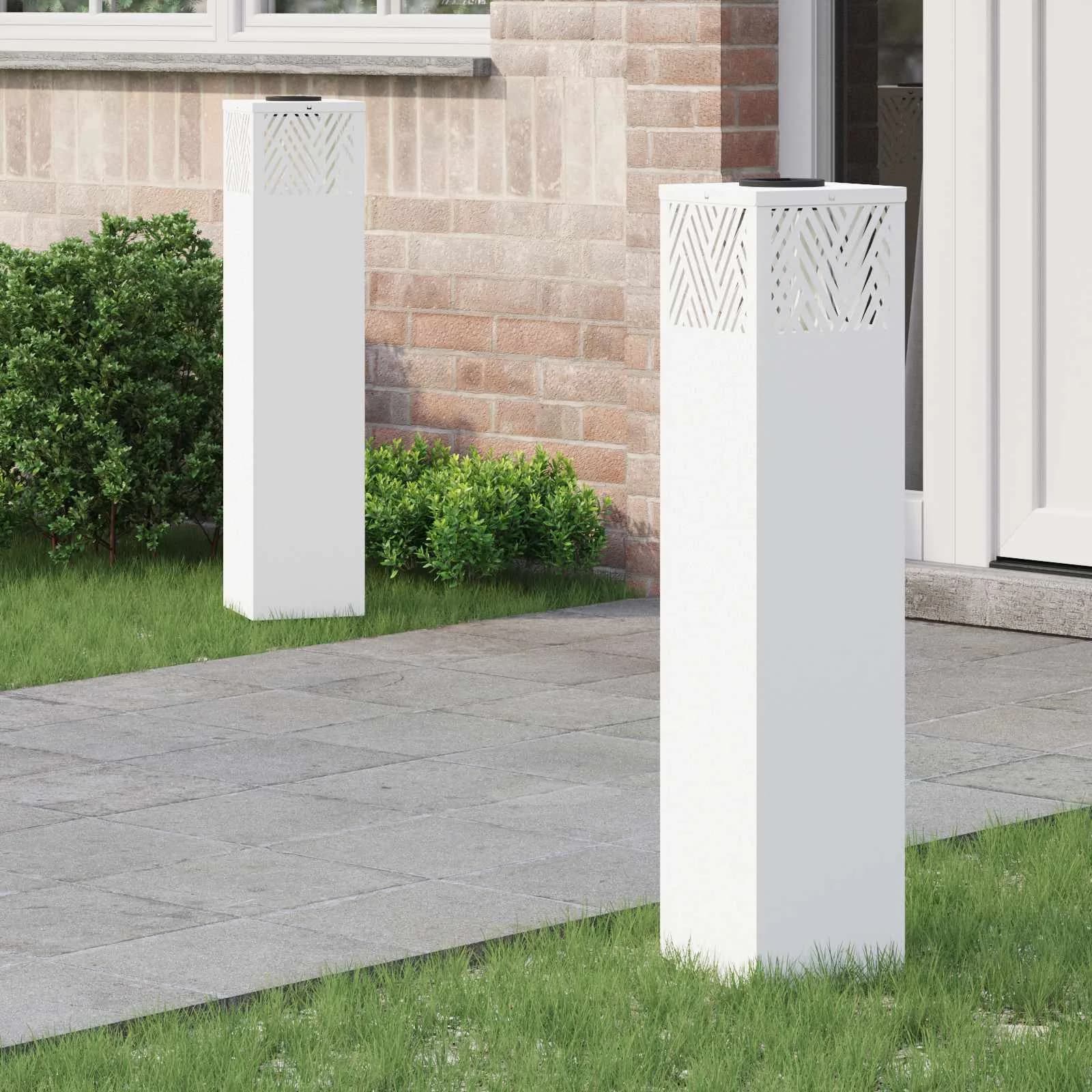 Solarno LED svetilo za pot 2 kos Toplo bela 18 x 18 x 80 cm