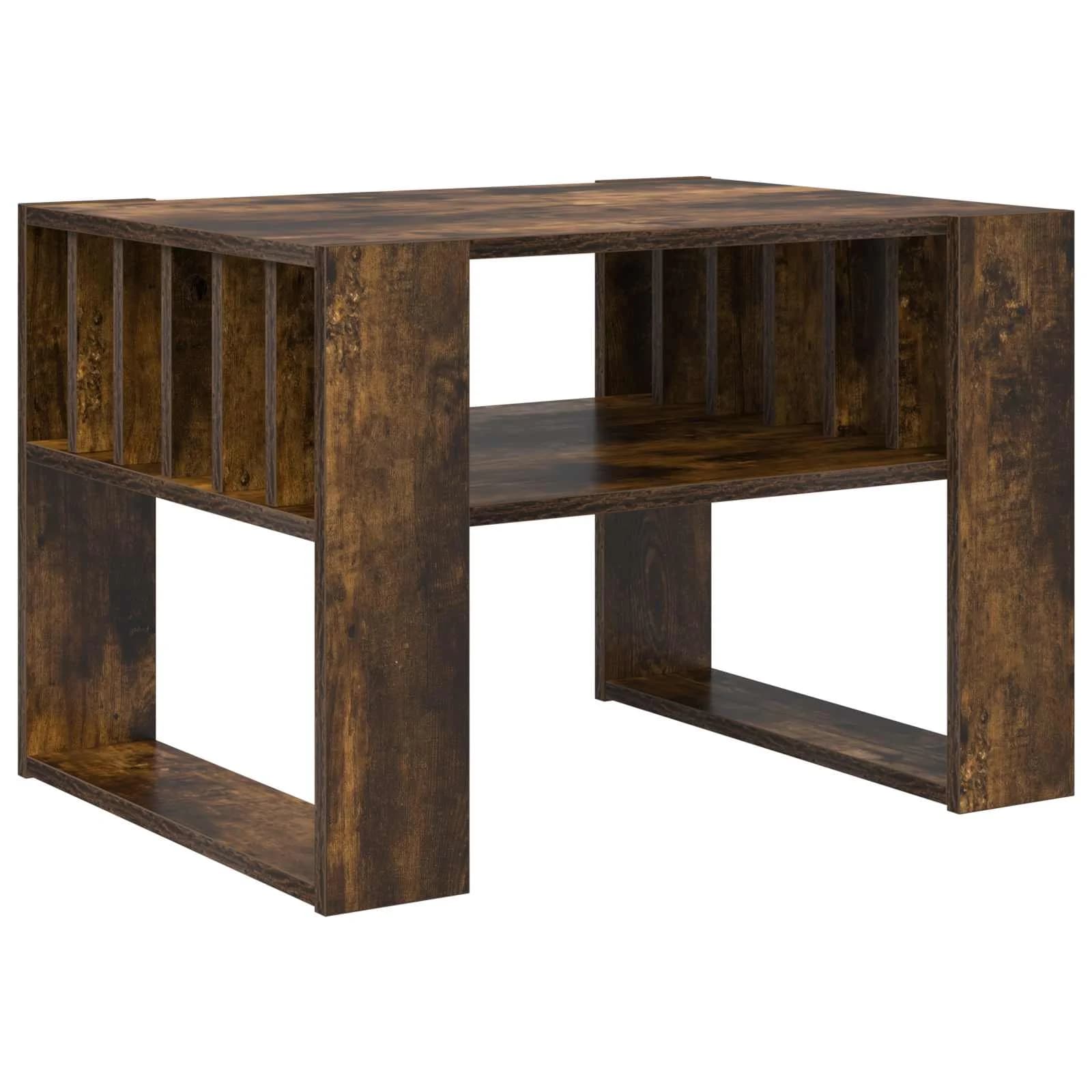 Klubska miza Dimljeni oreh 66 x 49,5 x 45 cm Inženirski les - slika 7