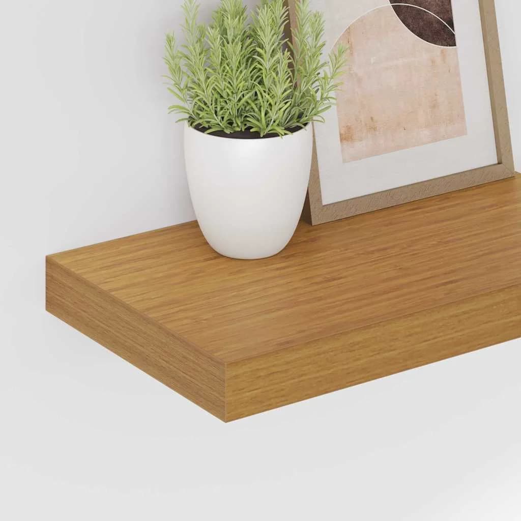 Stenska polica Montaža za steno 4 kos Bež 40 x 23,5 x 3,8 cm - slika 5