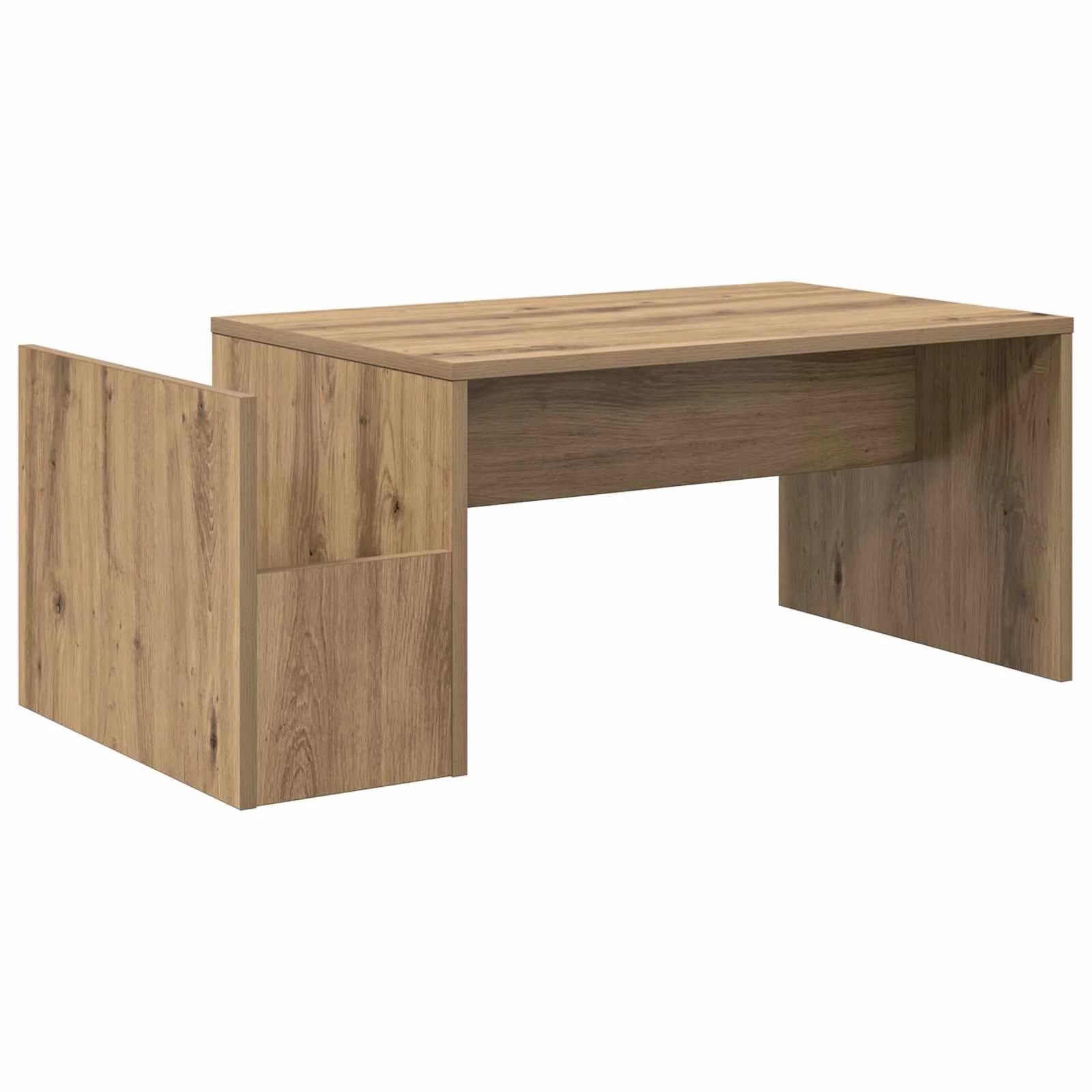 Klubska miza Umetni hrast 90 x 45 x 35 cm Inženirski les - slika 2