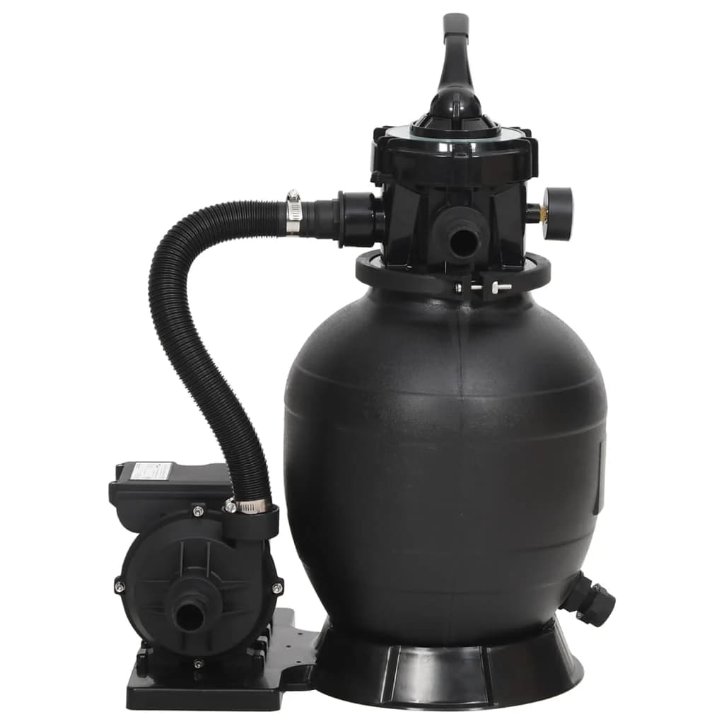 Peščeni filter za bazen s 6-smernim ventilom črn - slika 2