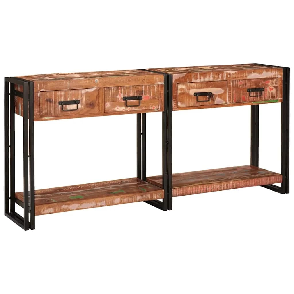 Konzolne mizice 2 kos večbarvno 161 x 33 x 75 cm - slika 2