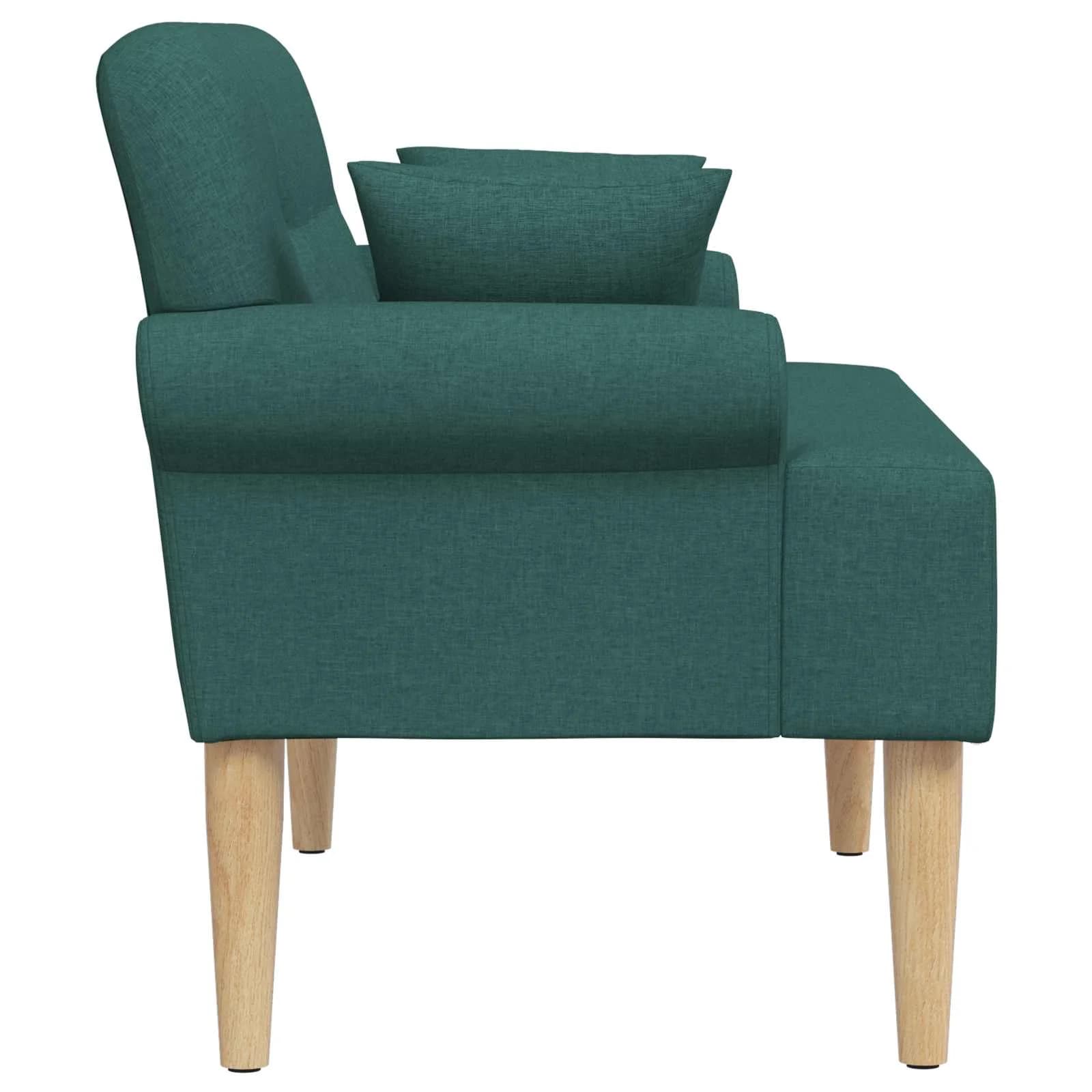 Dvojnica s gumbi Temno zelena 120 x 65 x 79 cm Blago - slika 4