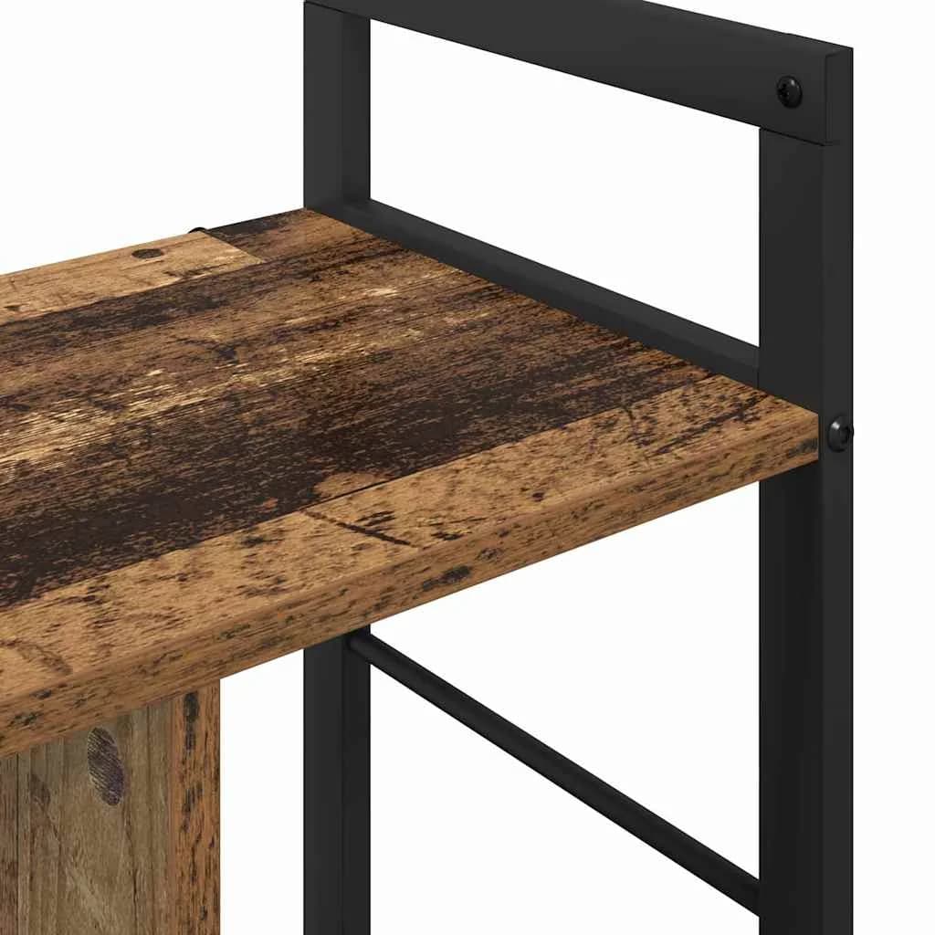 Knjižna polica 3 nivojev 75 x 30 x 58,5 cm Inženirski les - slika 8