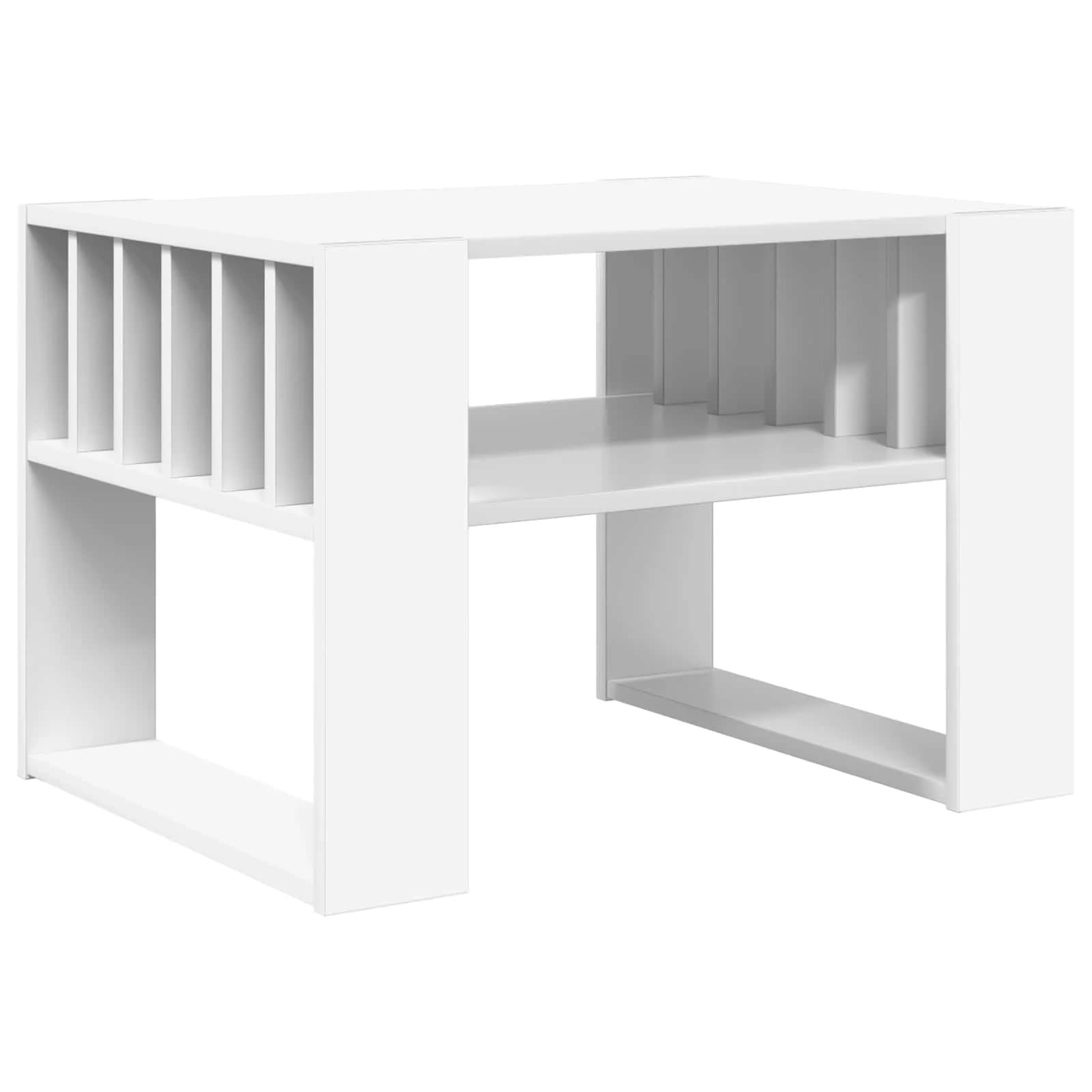 Klubska miza Bela 66 x 49,5 x 45 cm Inženirski les - slika 2
