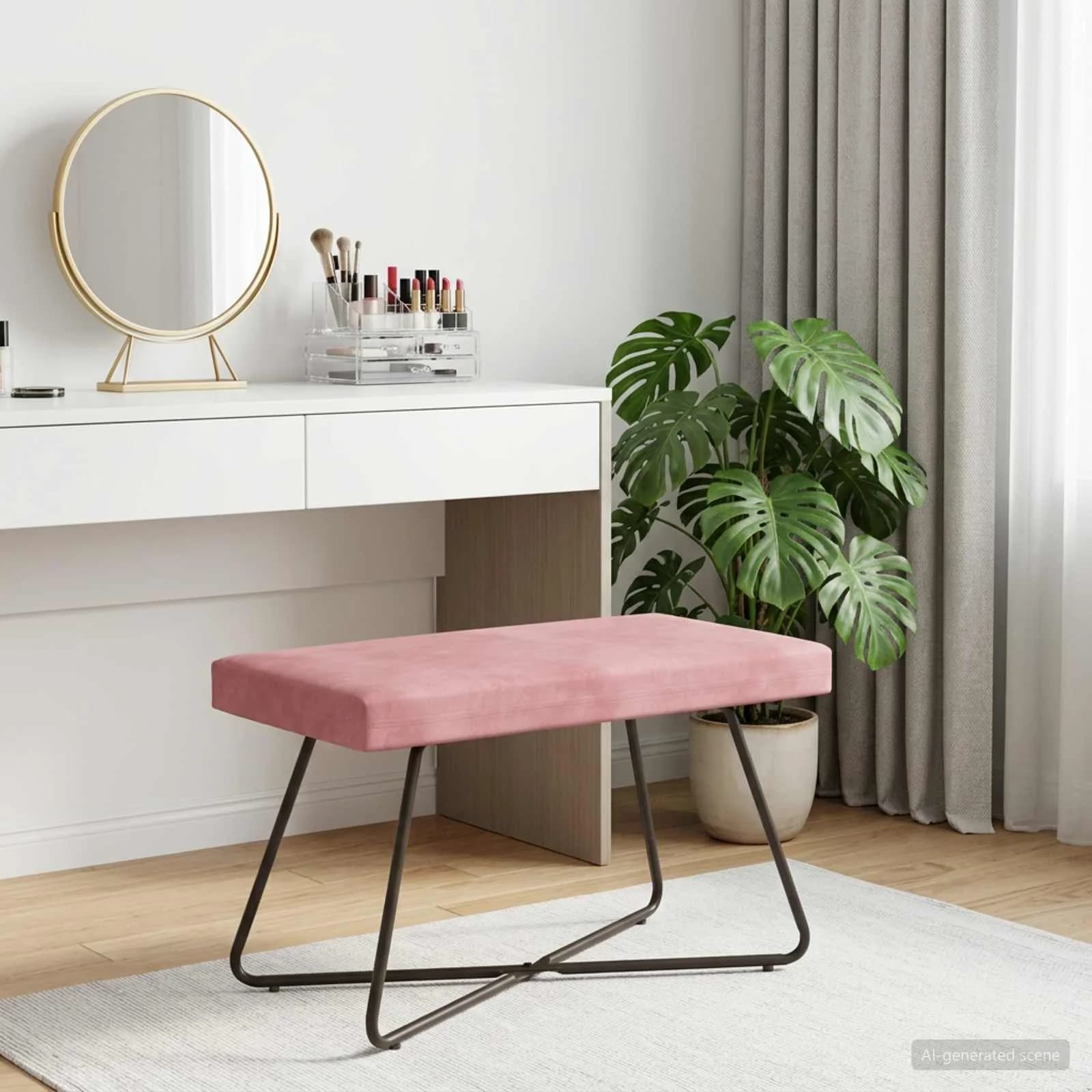 klop Roza 80 x 40 x 45 cm Žamet - slika 3