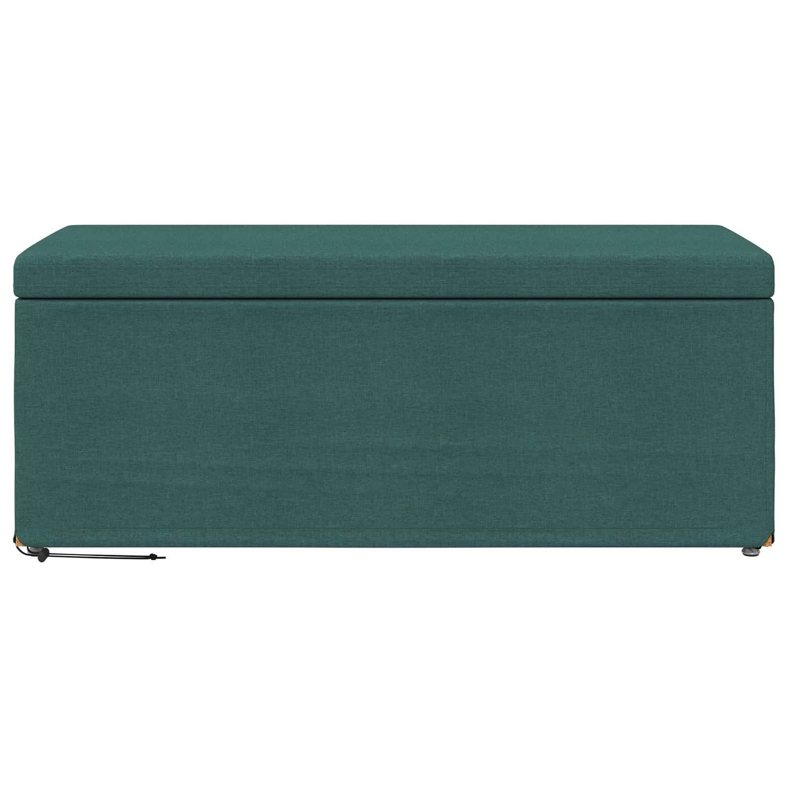 Stolica Temno zelena 101 x 41 x 40 cm Tkanina in obdelano les - slika 4