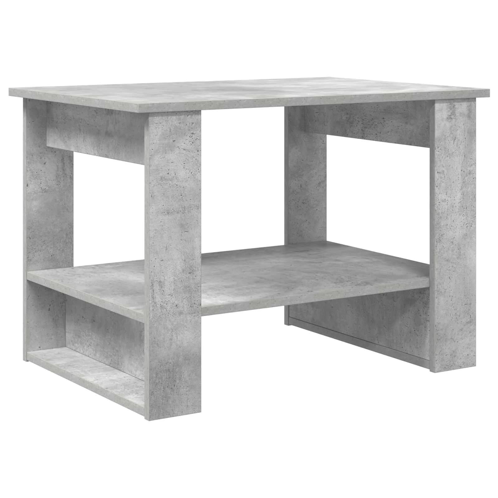 Klubska miza Betonsko siva 72 x 50 x 50 cm Inženirski les - slika 2