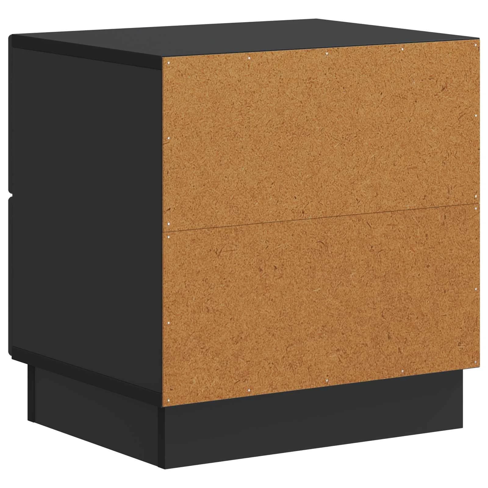 Nočna omarica Črna 43 x 34,5 x 44,5 cm Inženirski les - slika 7
