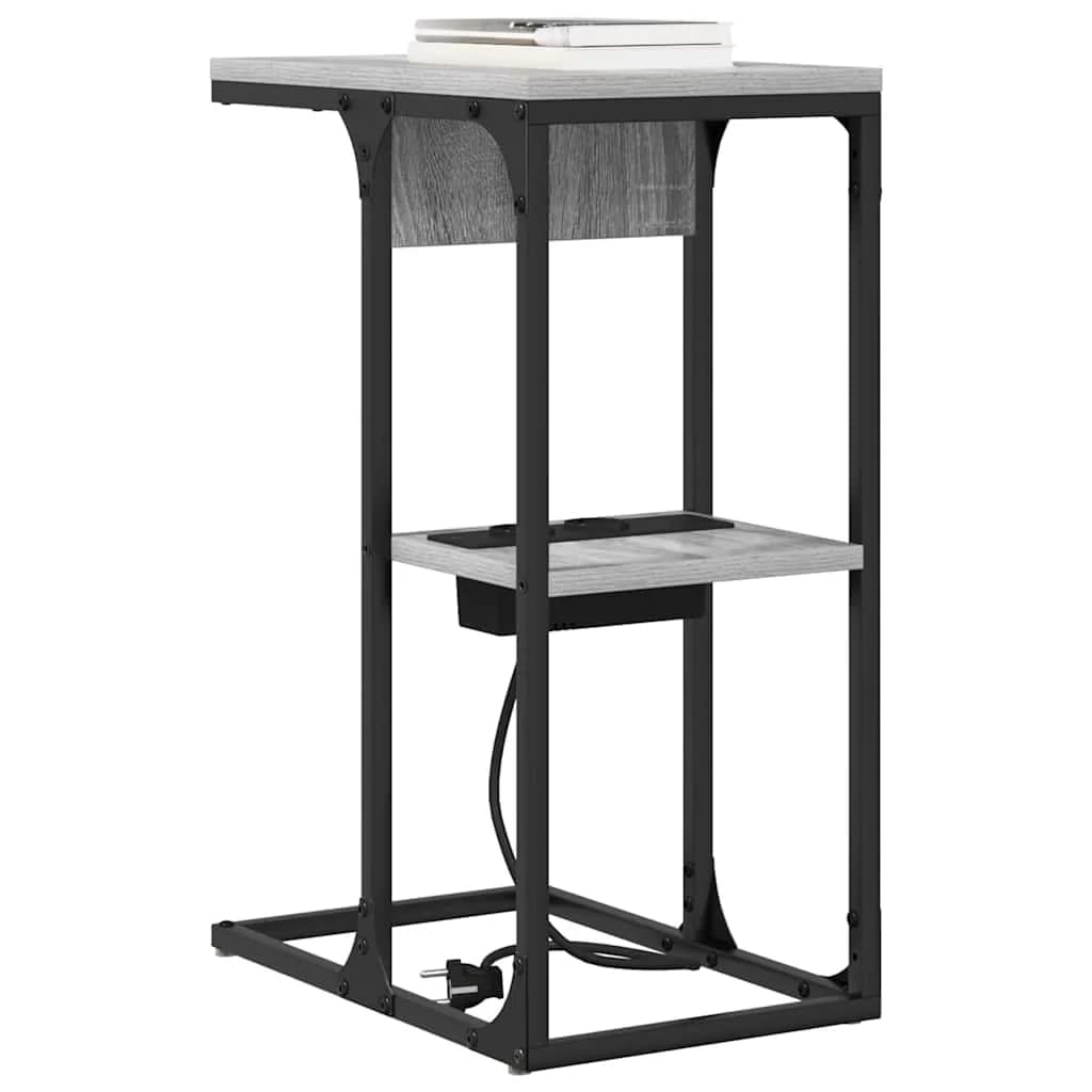 Nočna omarica Siva Sonoma 41,5 x 26 x 60,5 cm Inženirski les - slika 3