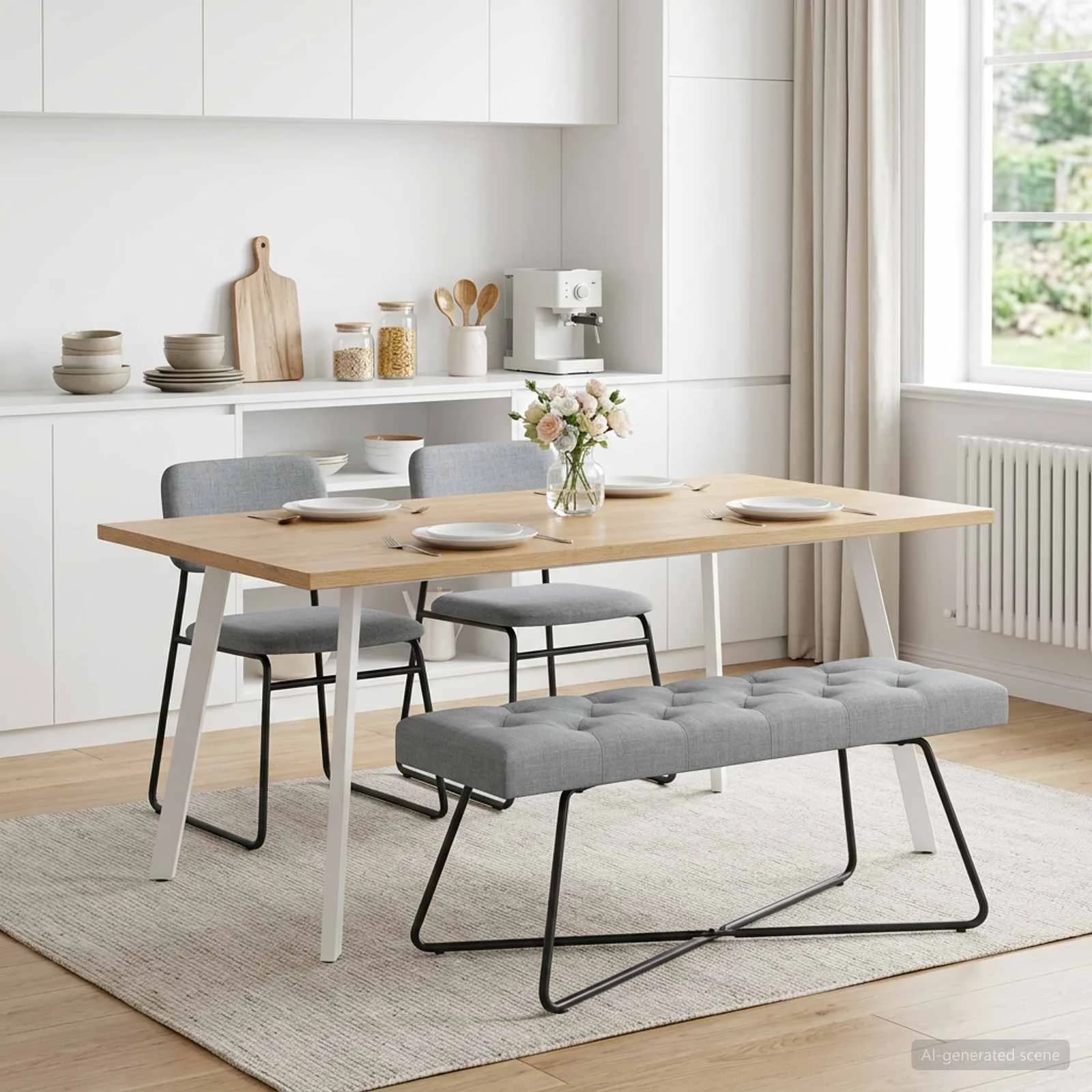 Klop s gumbnim oblazinjenjem Svetlo siva 110 x 40 x 46 cm Blago