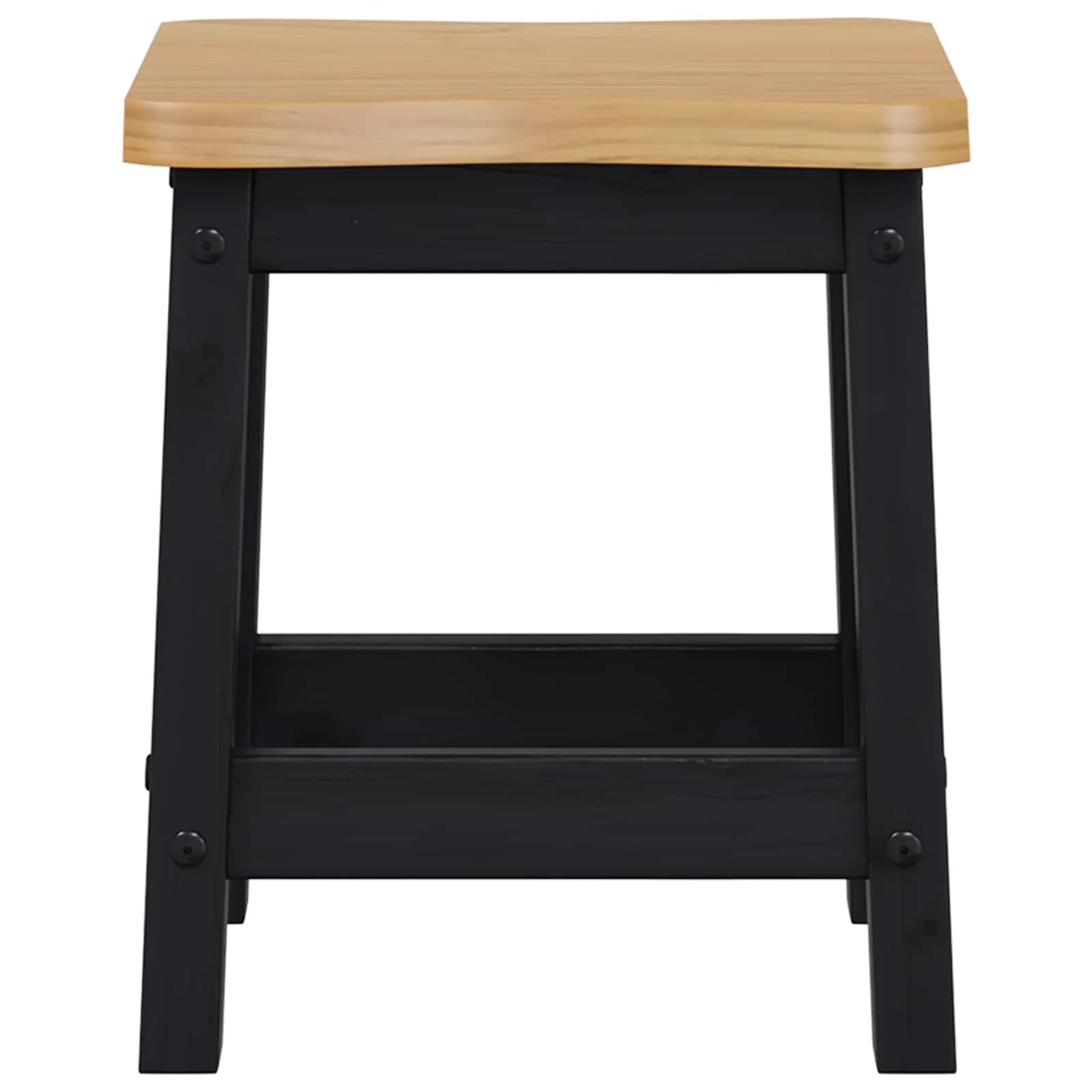 Barski stol EKAI 2 kos Črna 40 x 29 x 45,5 cm Trdna borovina - slika 4